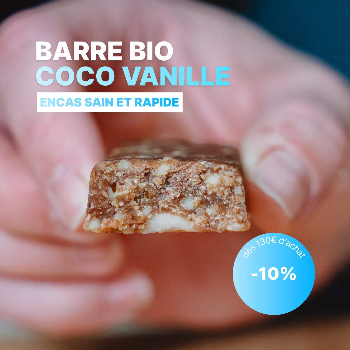 Nutripure Facebook ad: Un encas sain et rapide