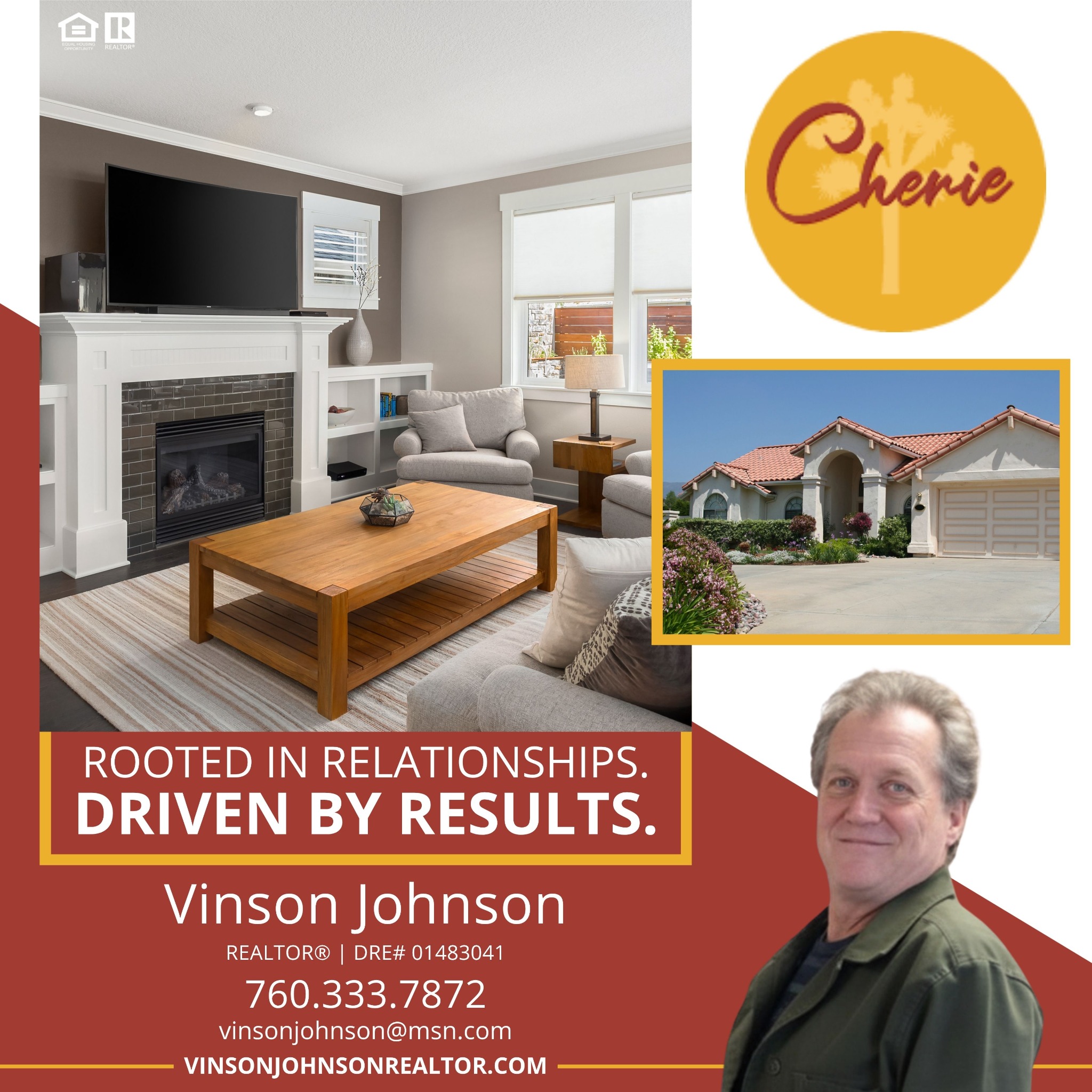 Vinson Johnson Realtor Facebook ad: Vinson Johnson's Blinq Card