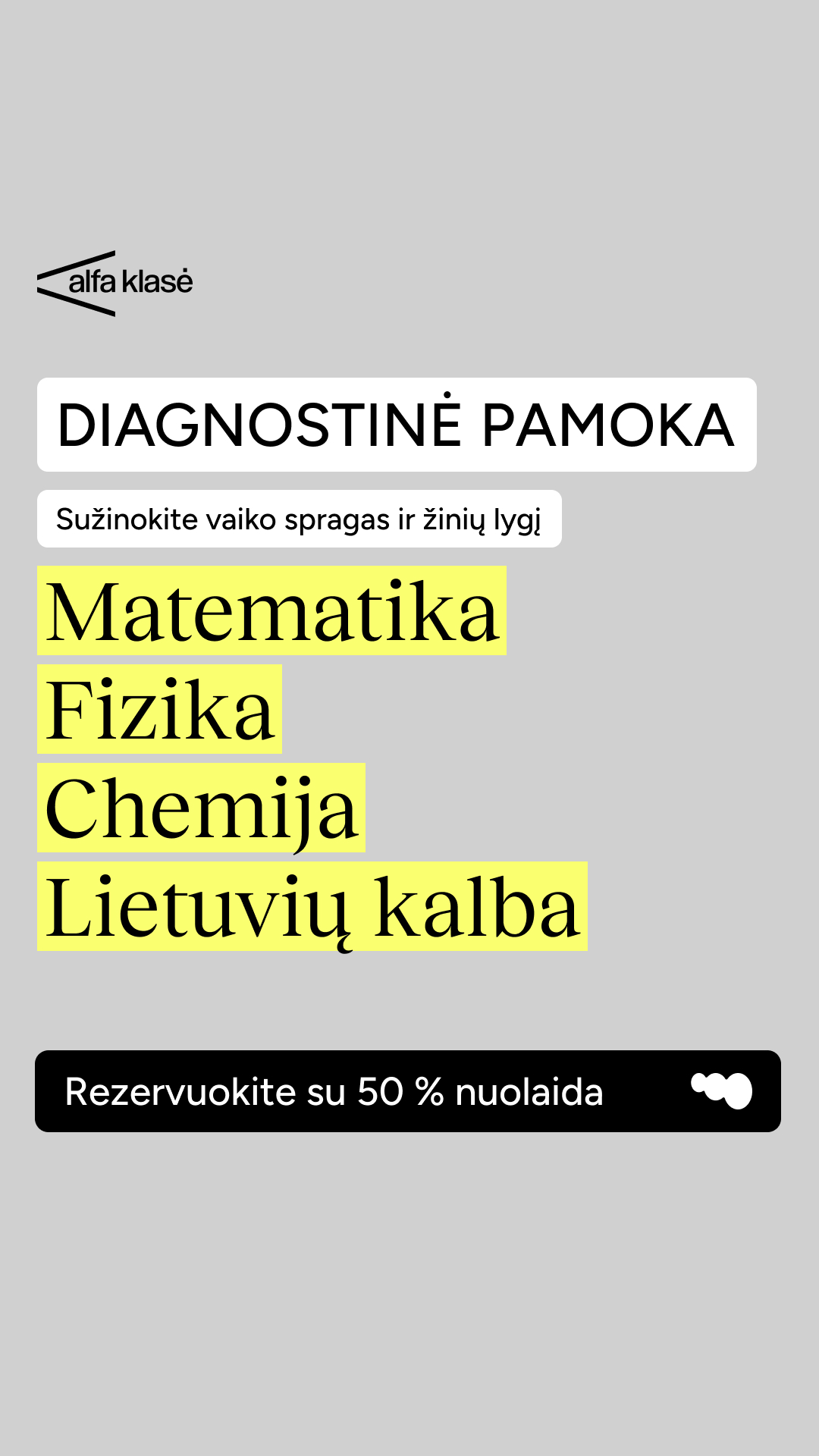 Alfa Klasė Facebook ad