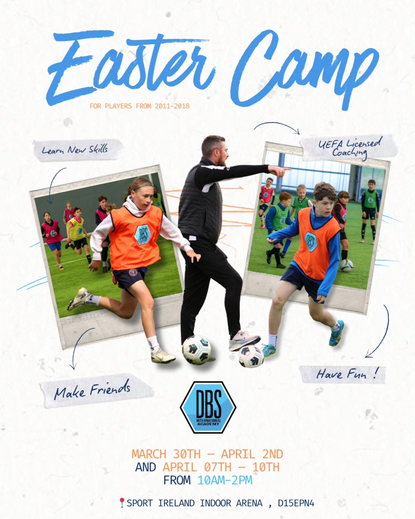 DBS International Academy Facebook ad: Easter Football Camp
