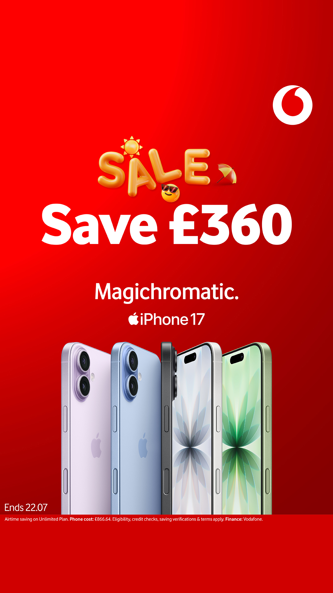 Vodafone UK Facebook ad