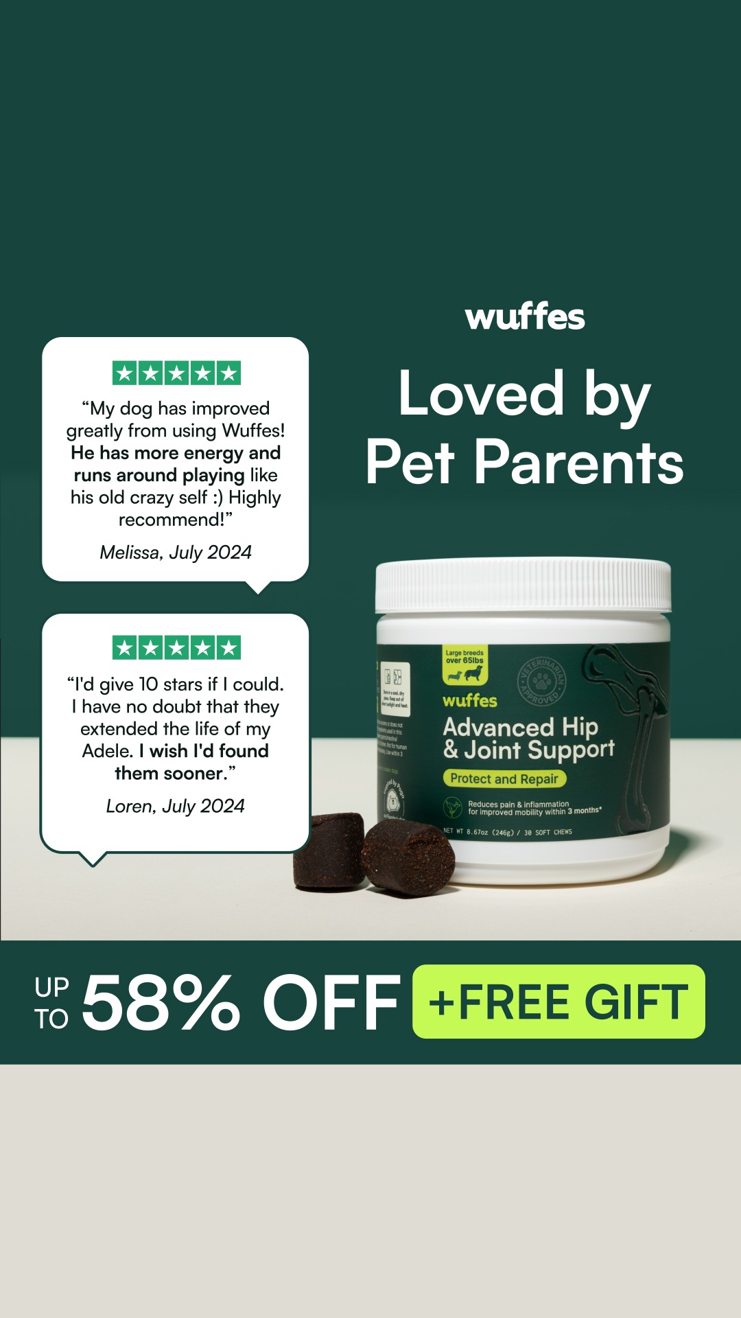 Wuffes Facebook ad