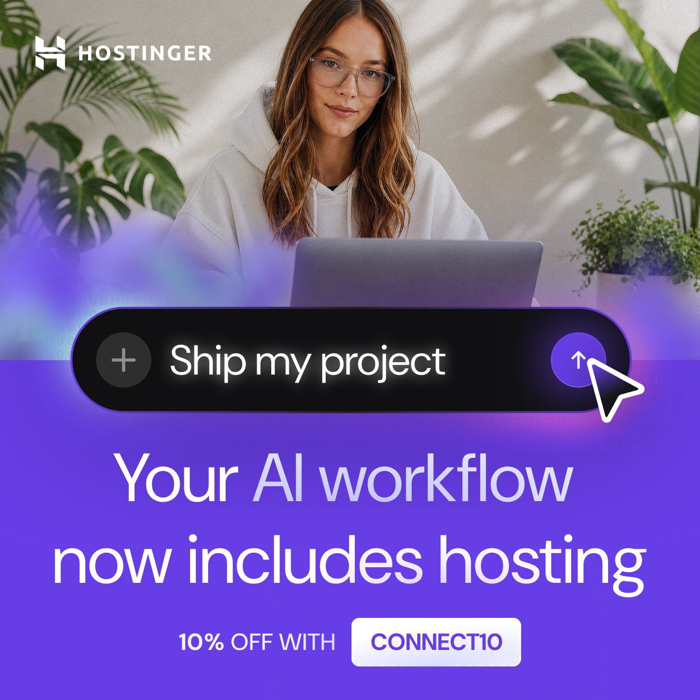 Hostinger Facebook ad: Deploy straight from your IDE