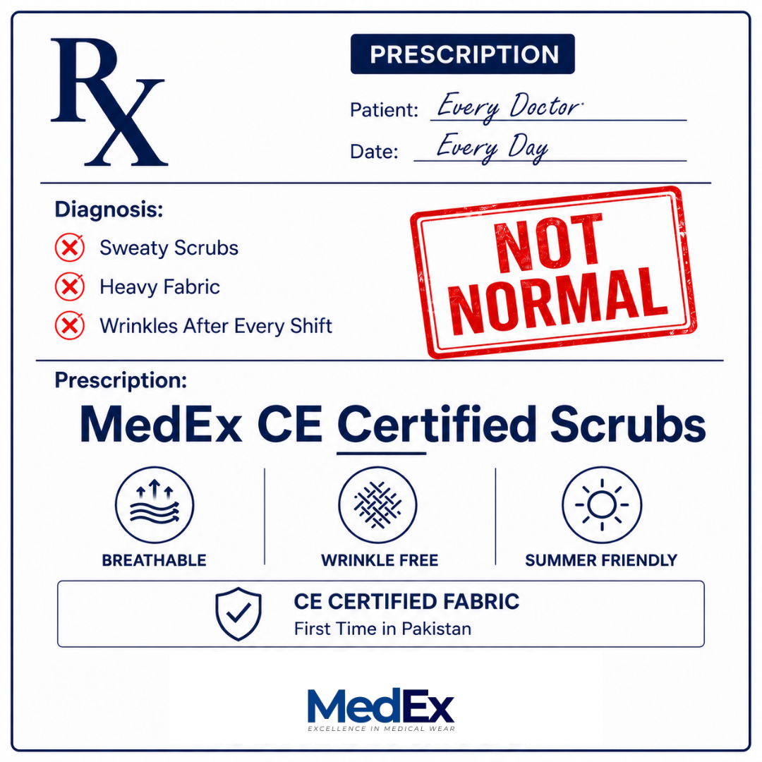 MedEx Facebook ad: The Cure for Uncomfortable Scrubs.