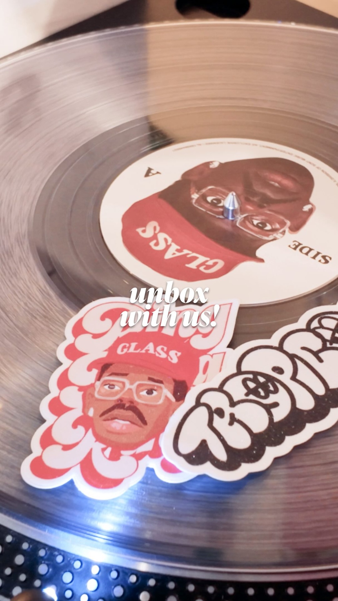 Mask guy record store Facebook ad: don’t tap the glass es el último álbum…