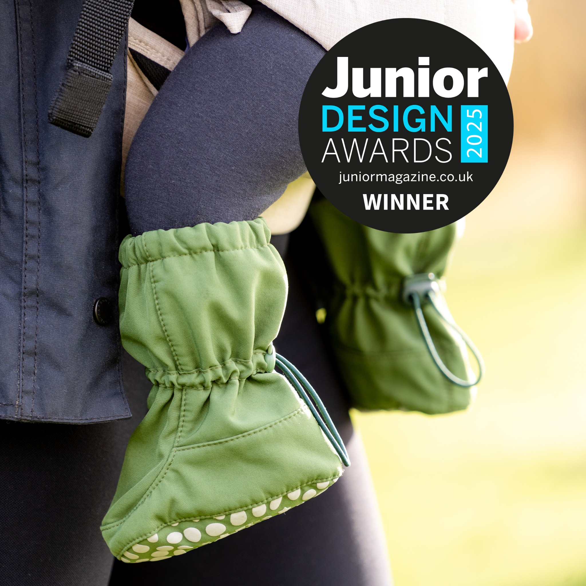The Little Sock Company Facebook ad: Perfect All Weather booties for year round comfort.