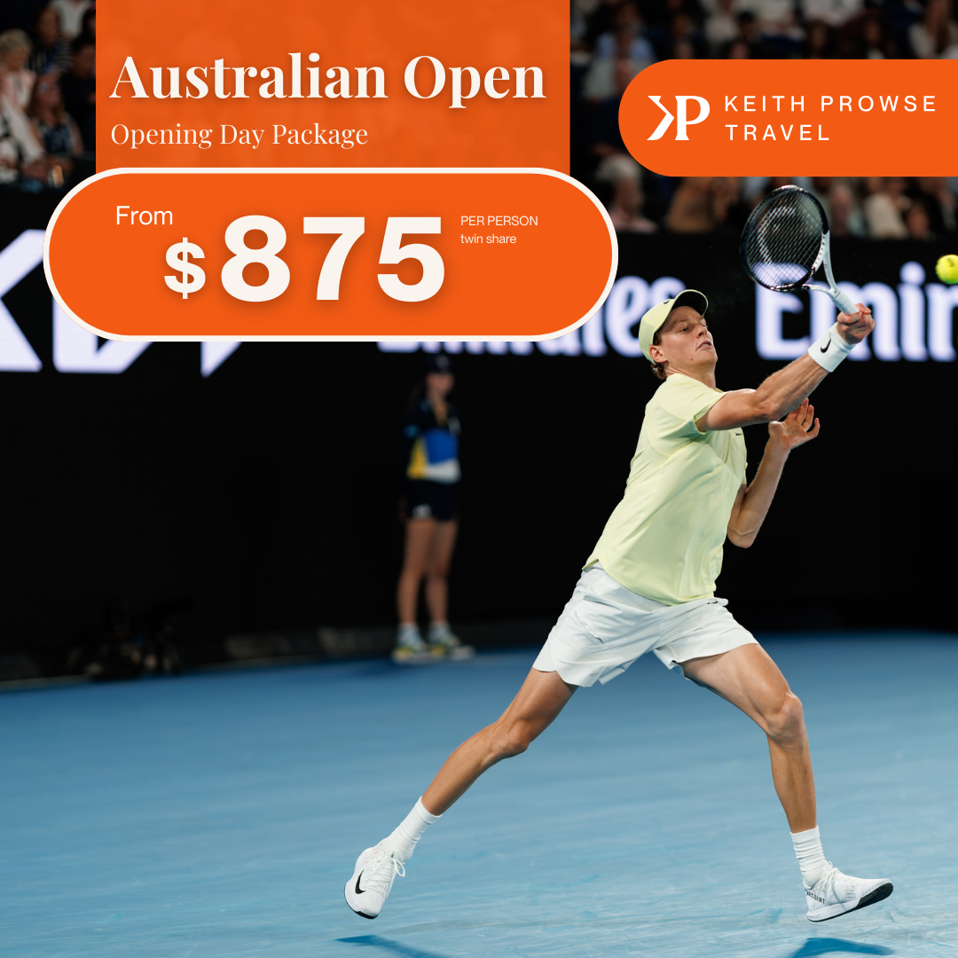 Keith Prowse Travel Facebook ad: Australian Open 2027 Packages