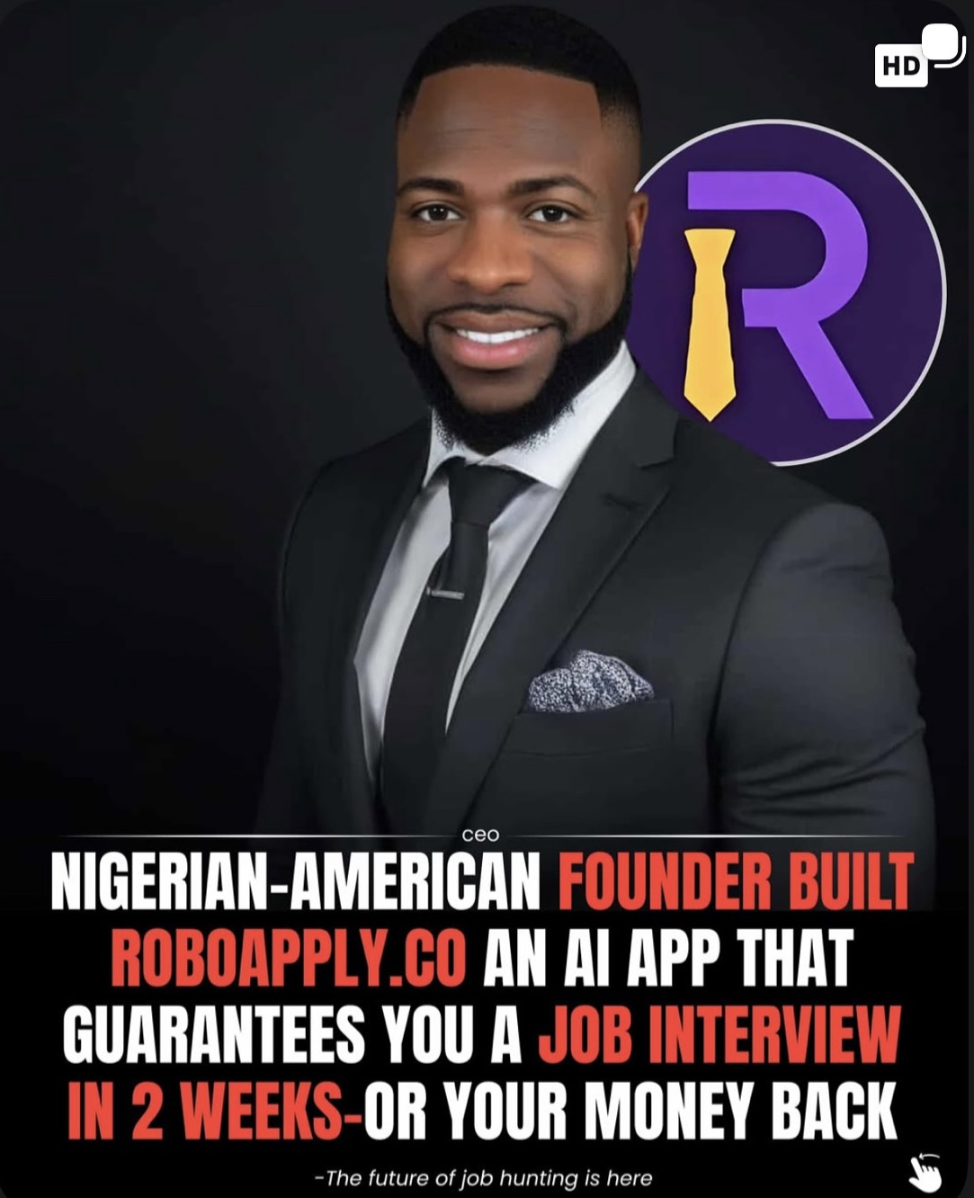 RoboApply Facebook ad