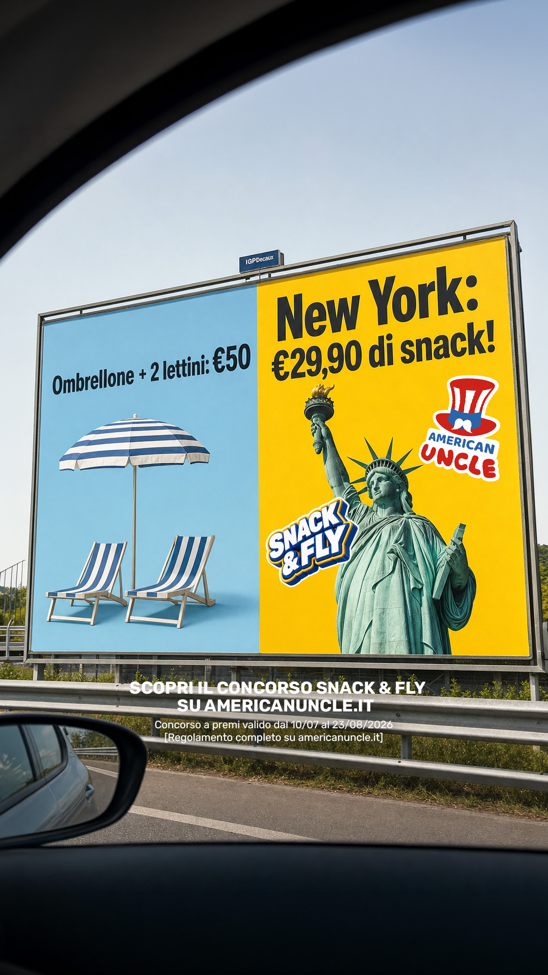 American Uncle Facebook ad: TI REGALIAMO NEW YORK