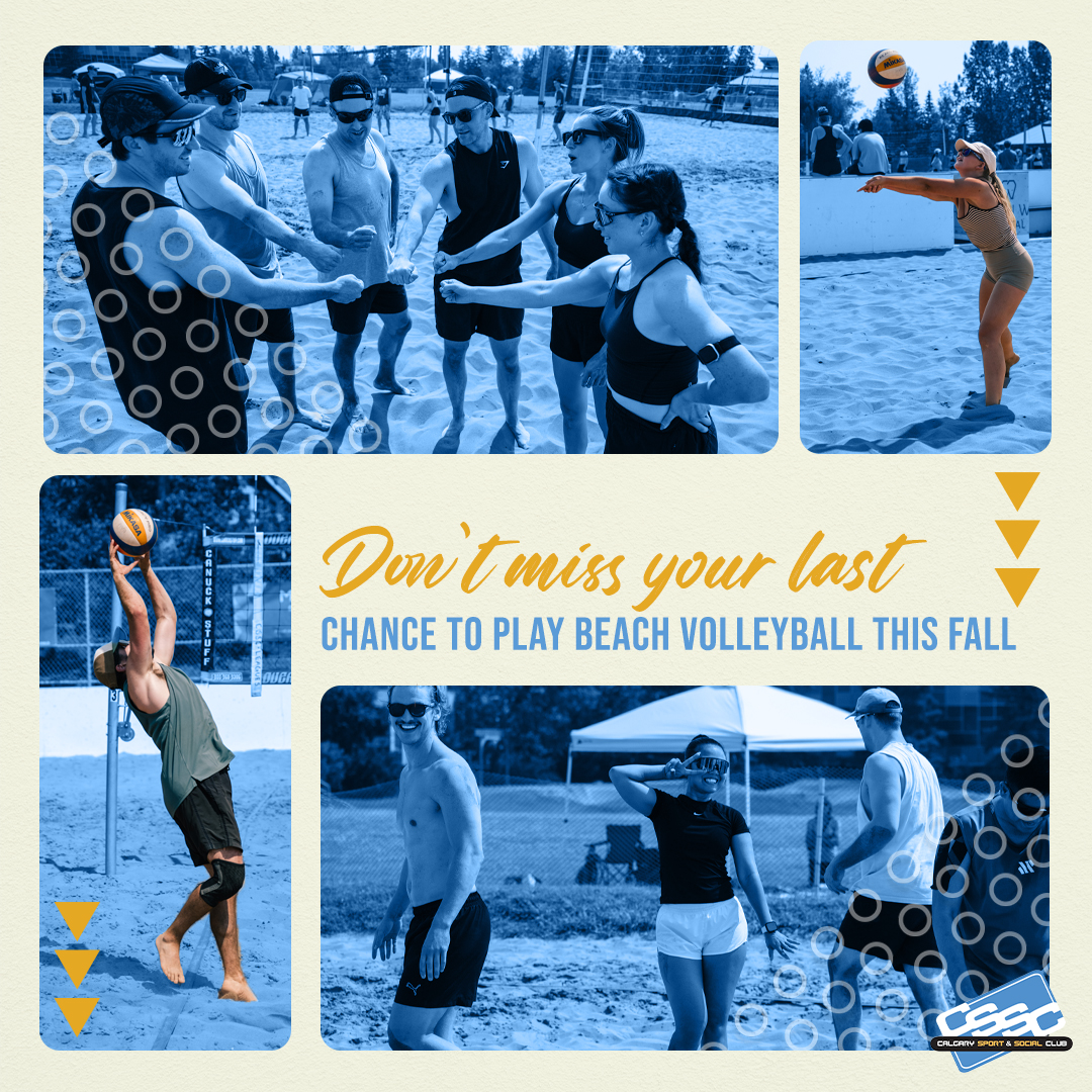 Calgary Sport & Social Club (CSSC) Facebook ad: Fun Beach Volleyball Leagues