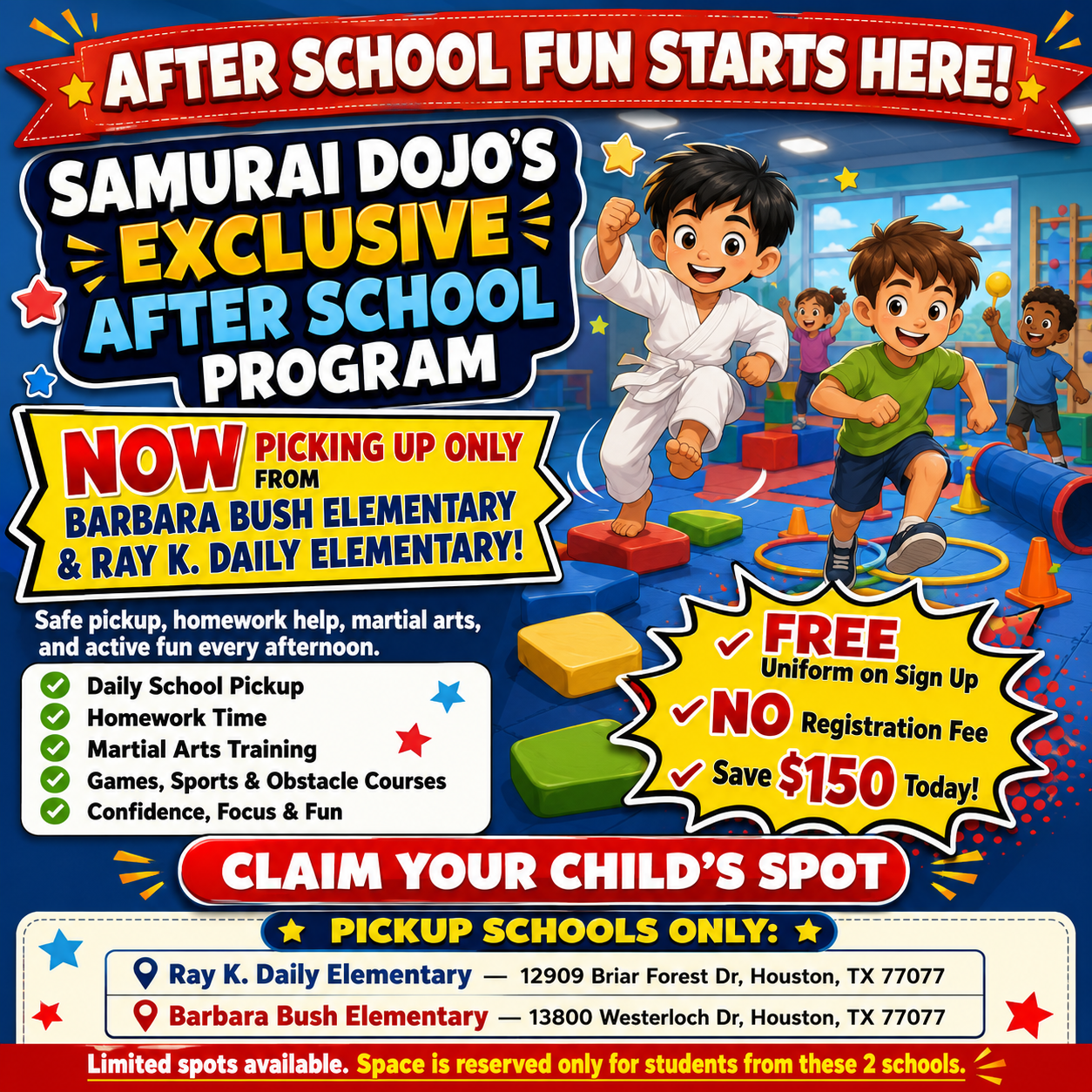 Samurai Karate Dojo Facebook ad