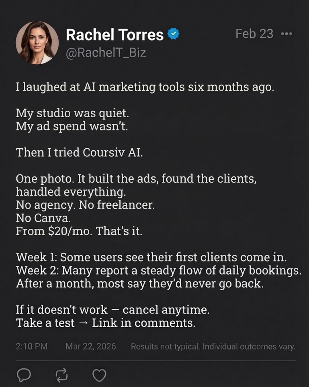 Practical AI Facebook ad