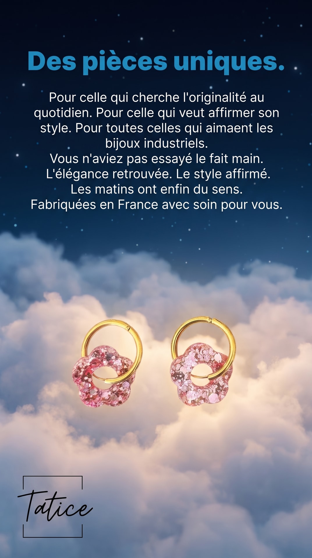 Atelier Tatice Facebook ad: L'élégance du fait main français