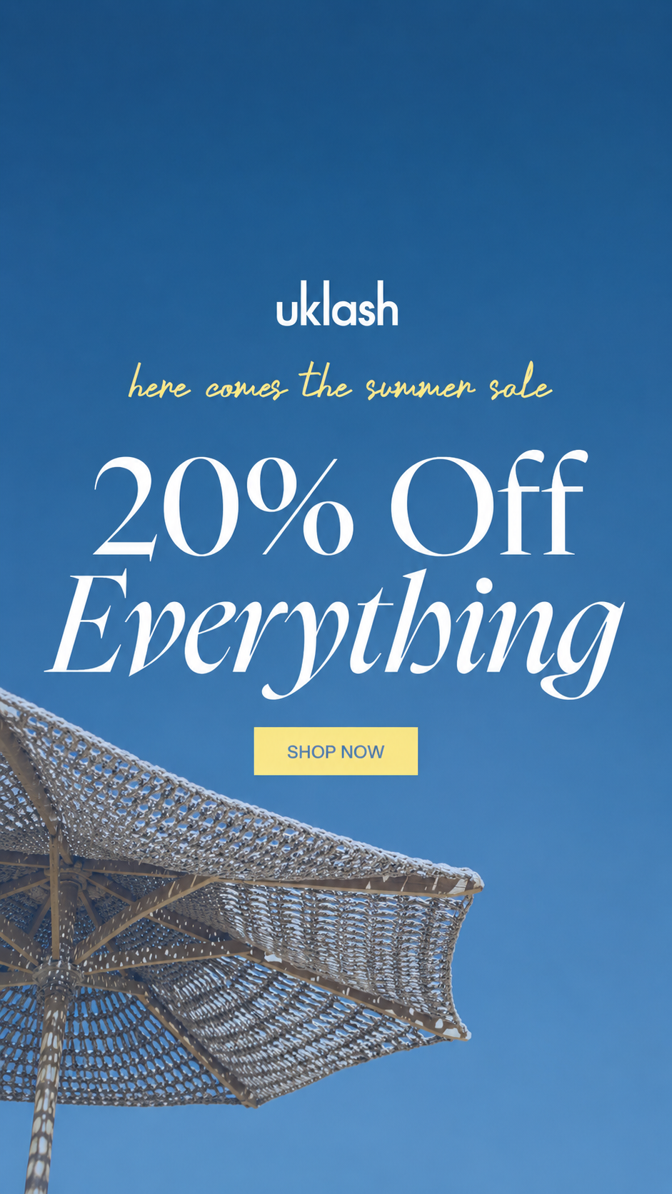 Uklash Facebook ad