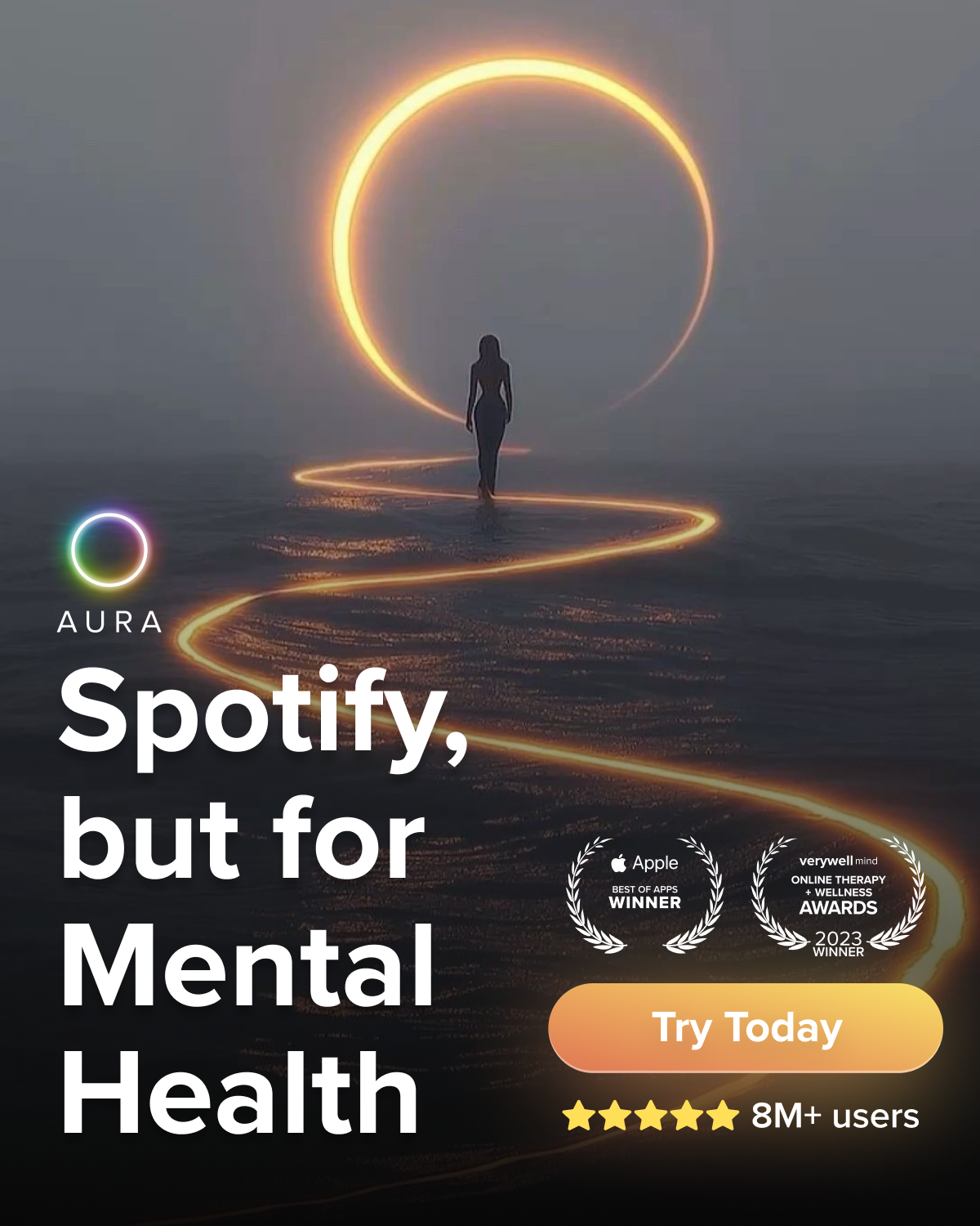 Aura: Find peace every day Facebook ad