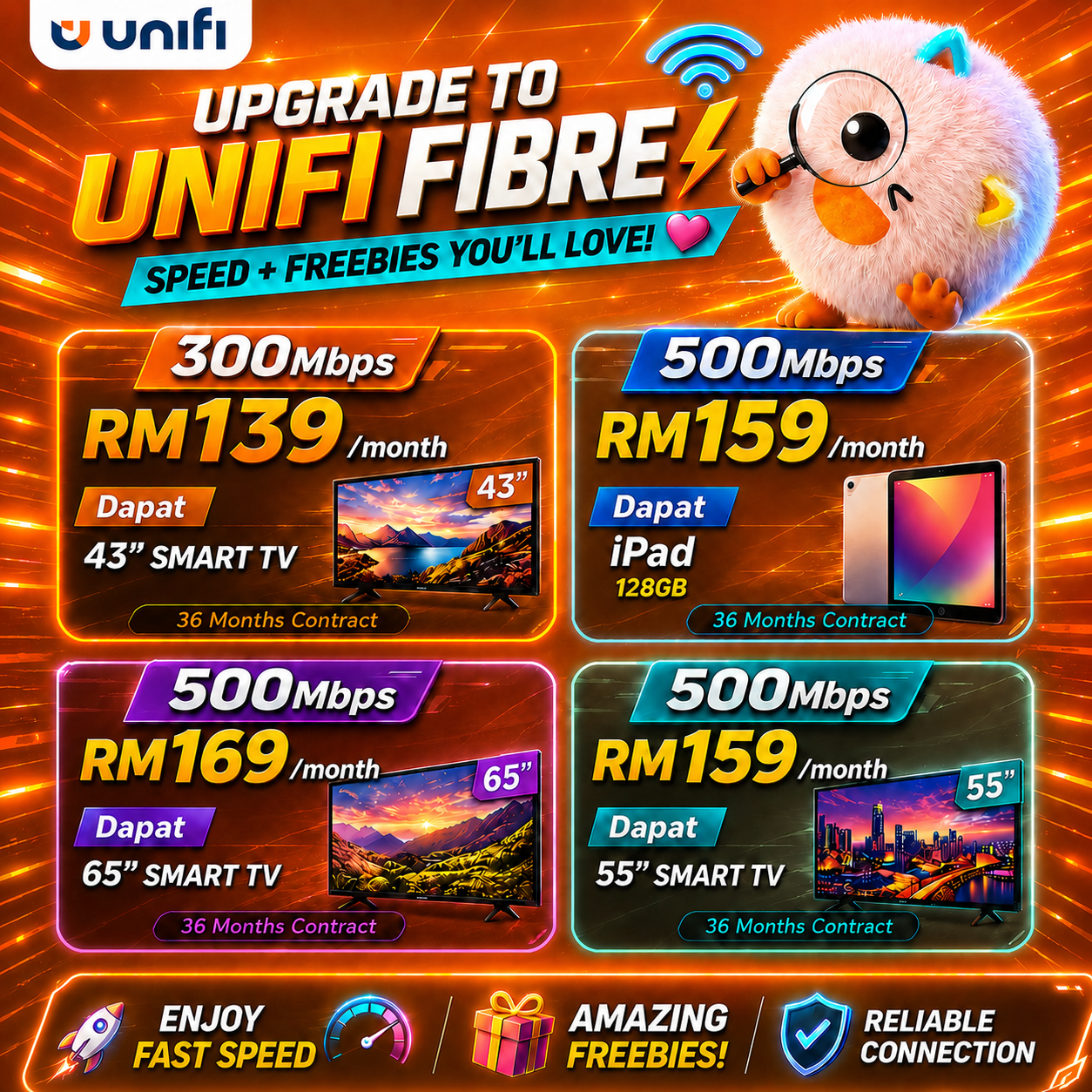 Unifi Fibre Registration Facebook ad