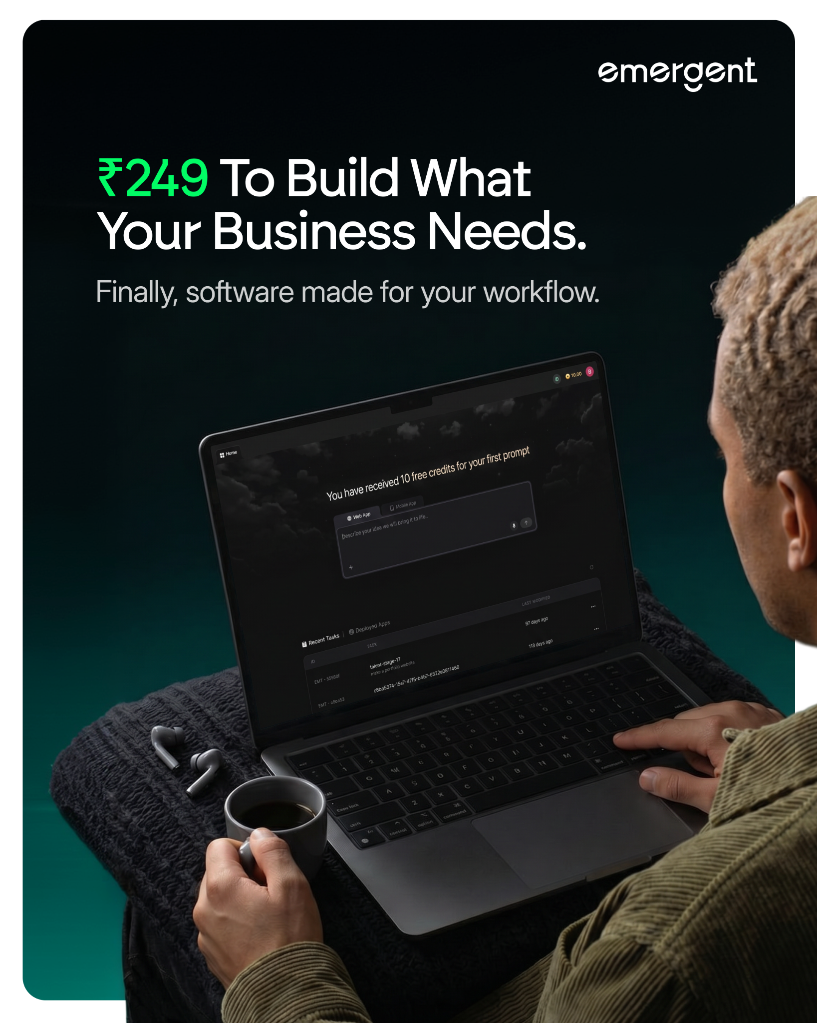 Emergent Labs Facebook ad