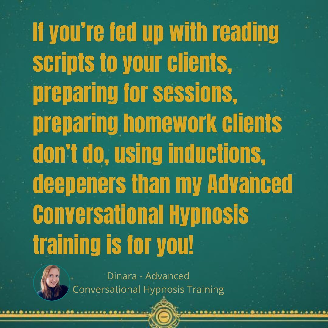 dinarahypnosistraining Facebook ad: If you’re fed up with reading scripts to…