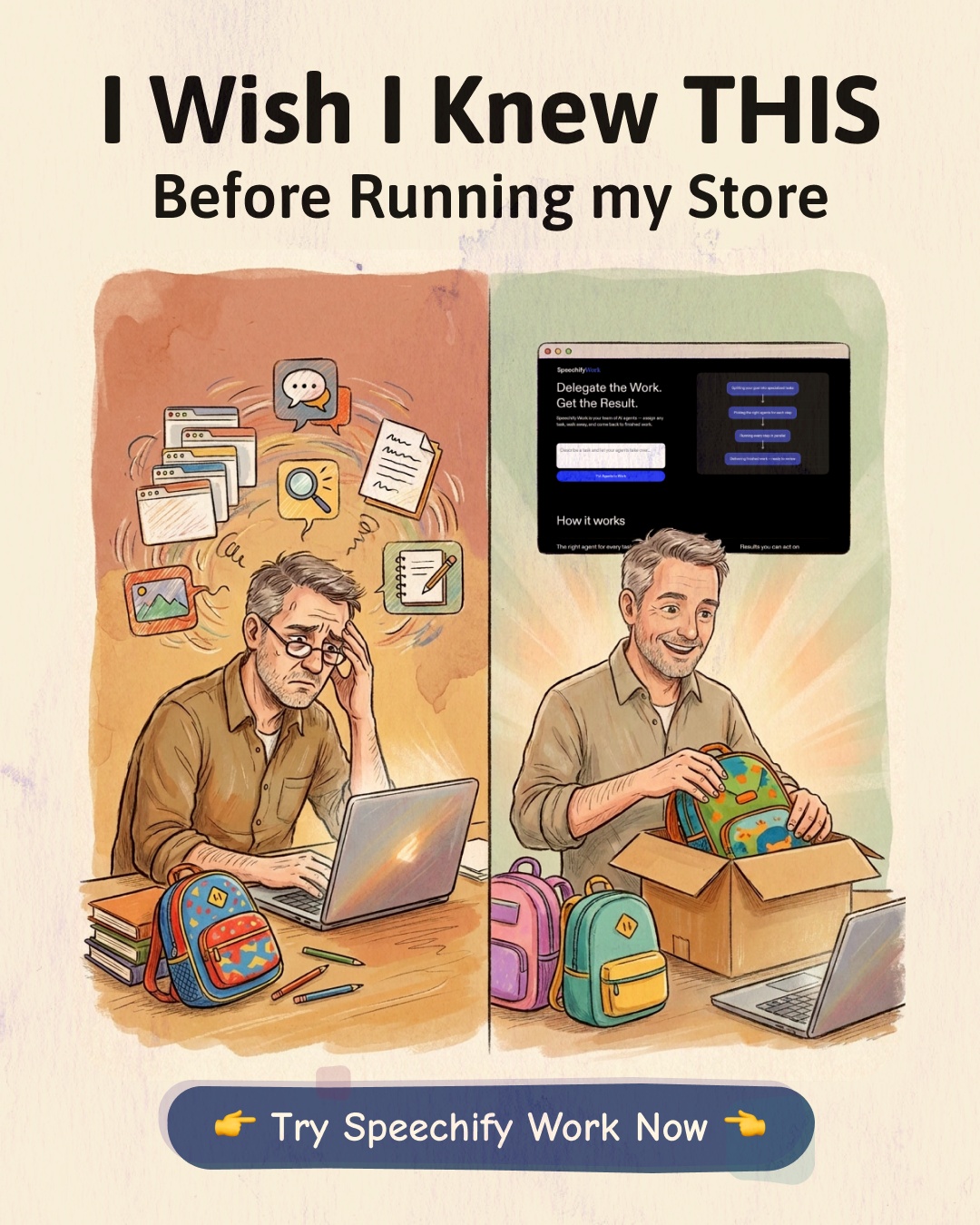 Speechify Work Facebook ad