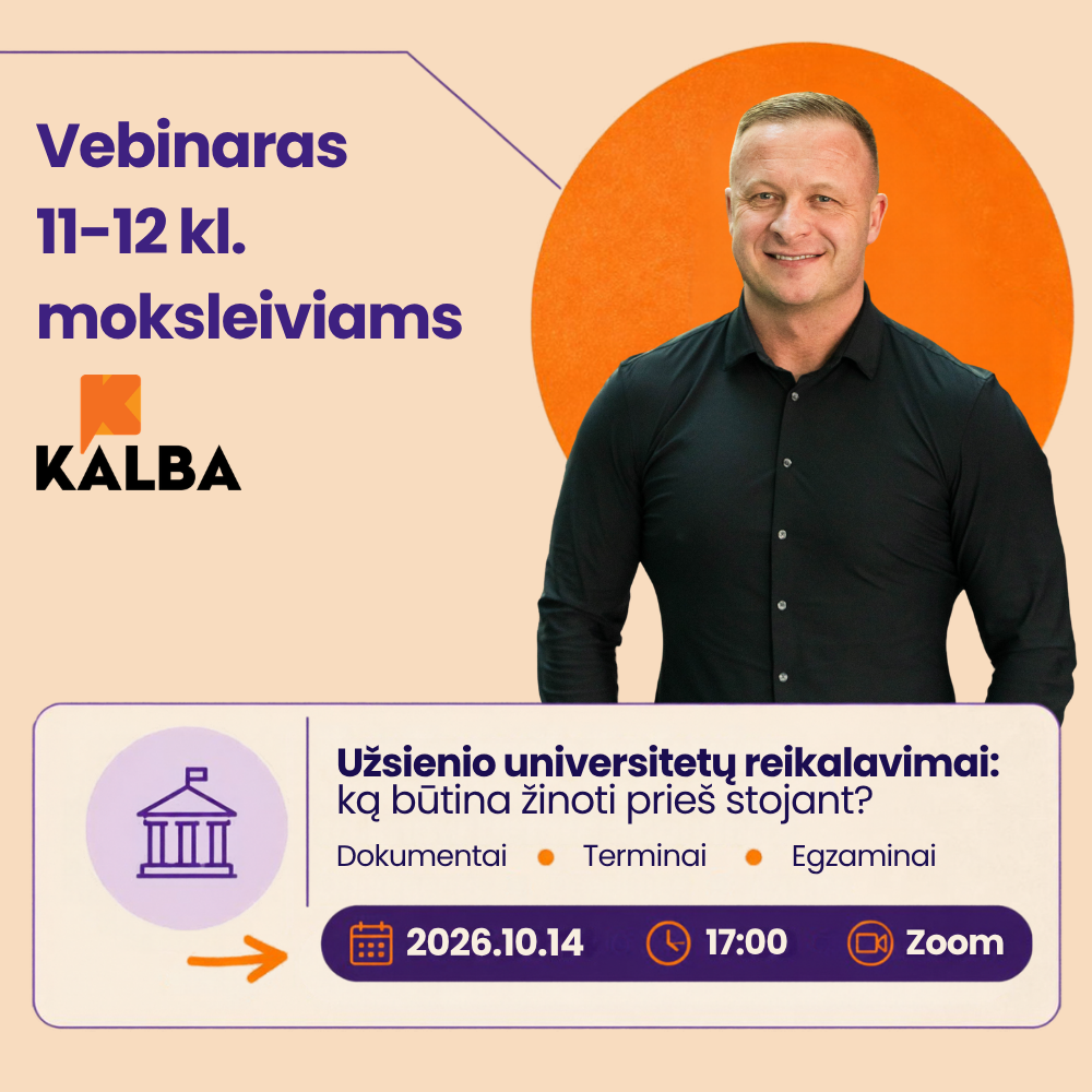 STUDIJOS UŽSIENYJE Facebook ad: Registruokis ir dalyvauk