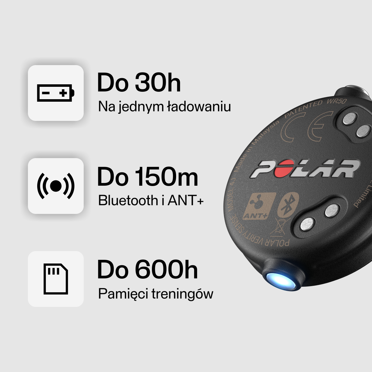 Polar Facebook ad: Optyczny sensor tętna