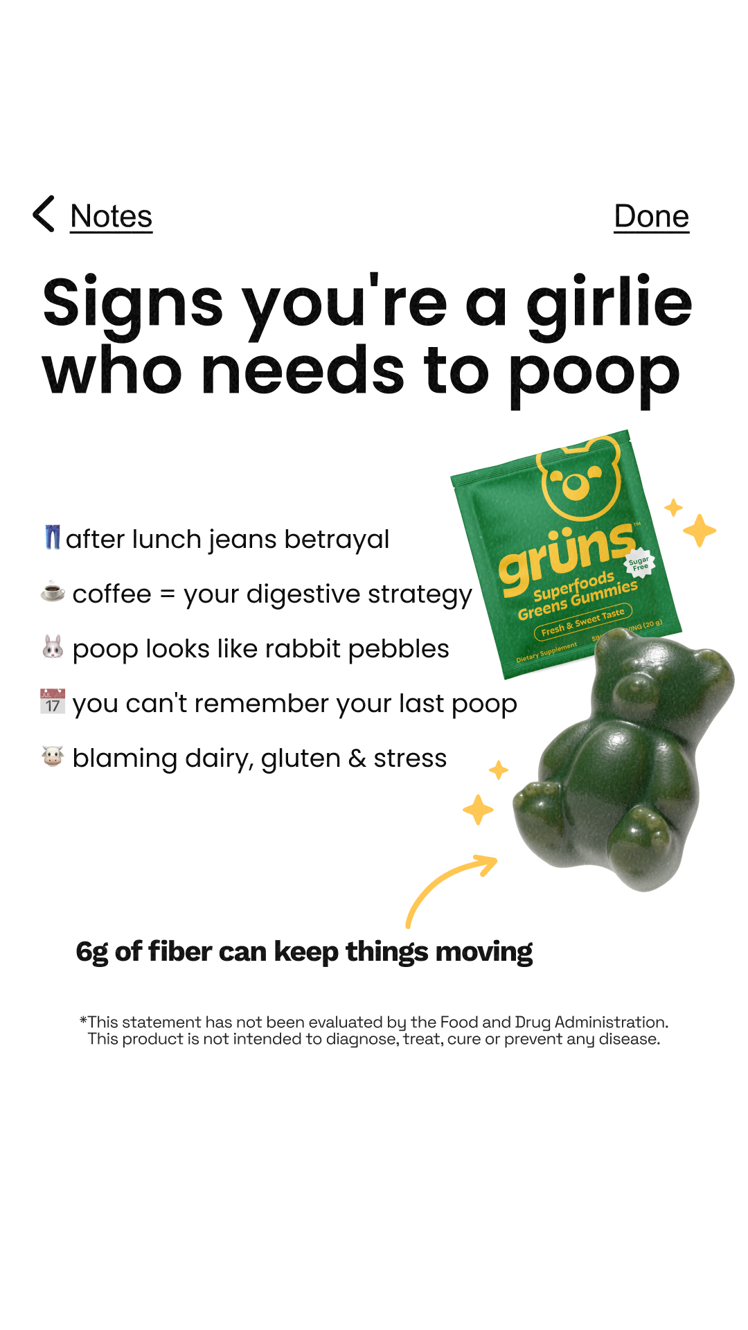 Grüns Facebook ad