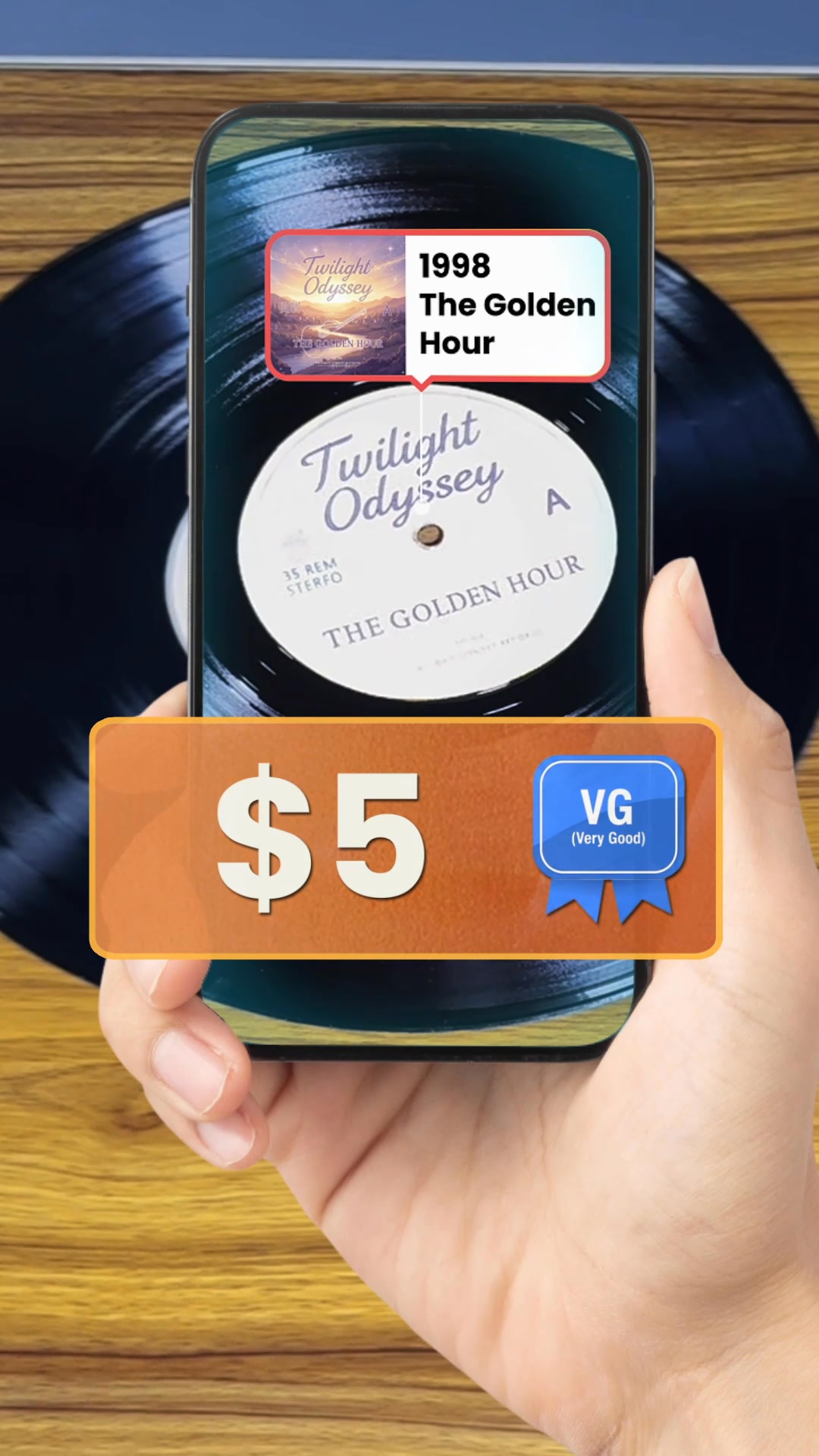 VinylSnap Facebook ad from Dec 1, 2025