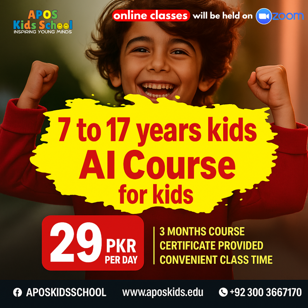 APOS Kids School Facebook ad: Learn More →
