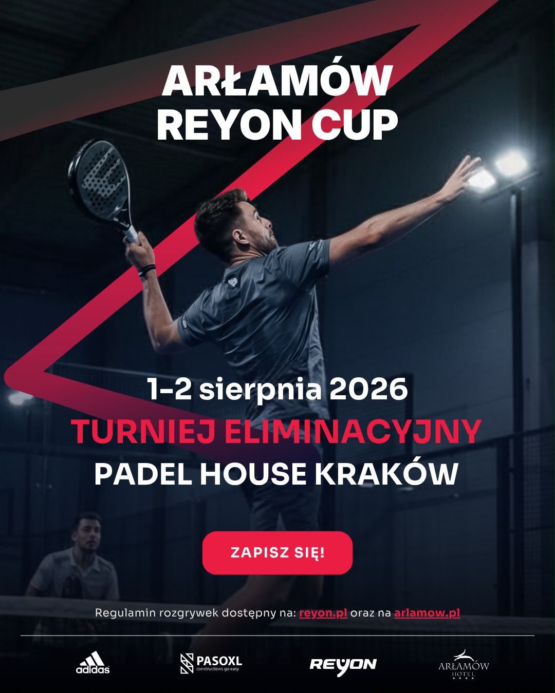Padel House Facebook ad: ARŁAMÓW REYON CUP JUŻ WKRÓTCE!