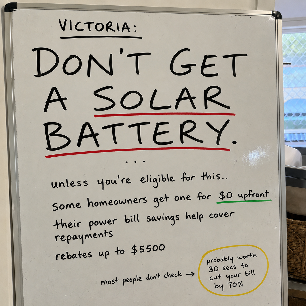 Solar Incentives - Victoria Facebook ad