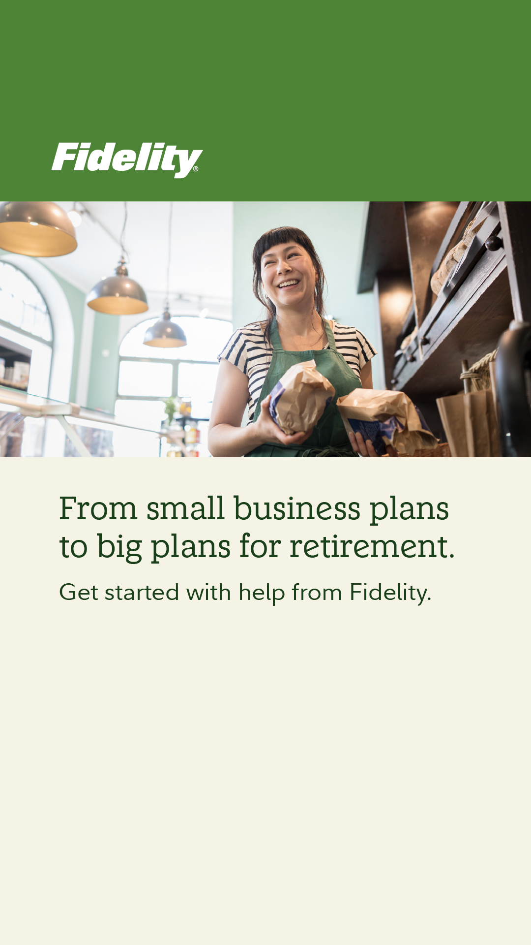 Fidelity Investments Facebook ad