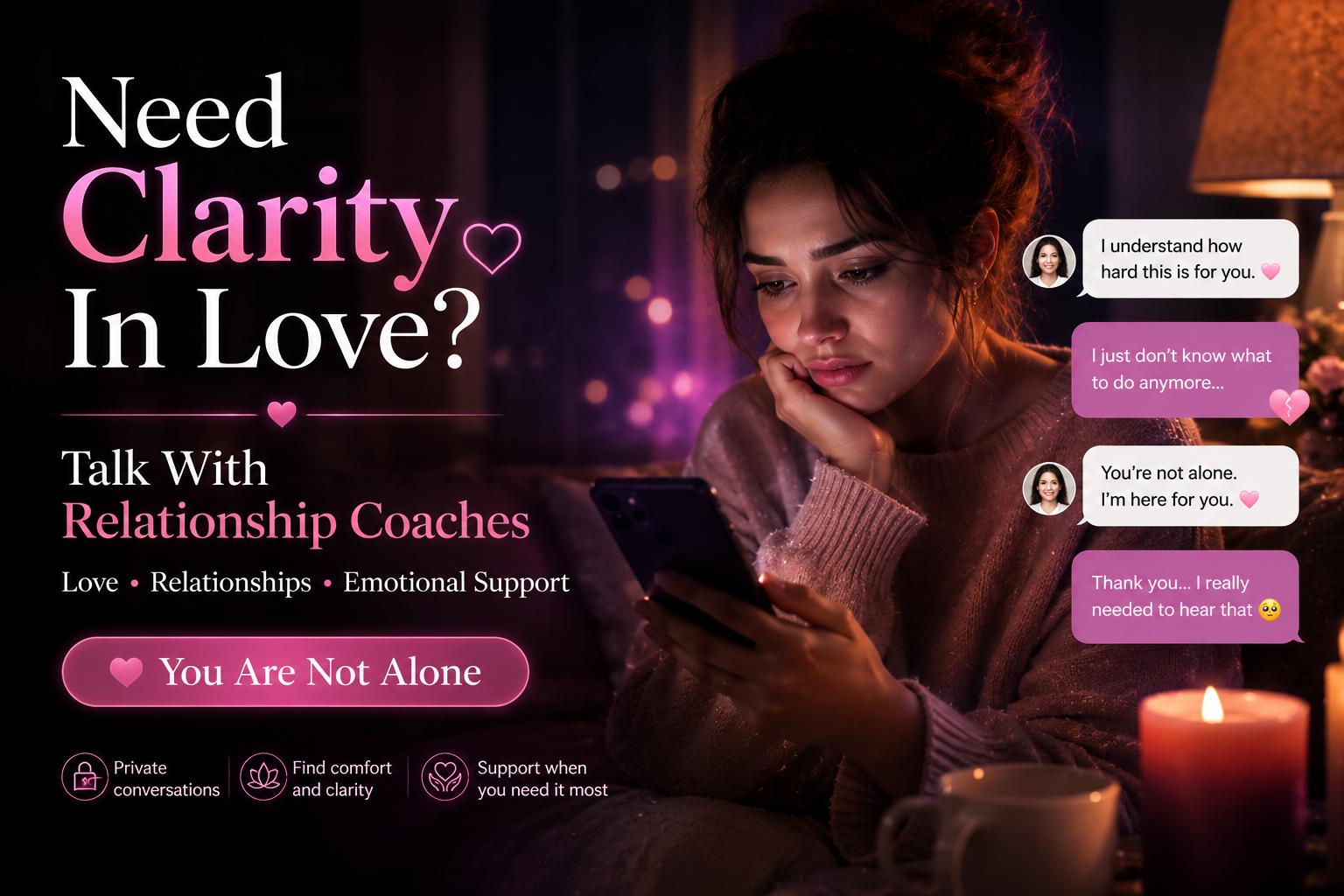 Coachspots.com Facebook ad: Feeling confused in love lately?