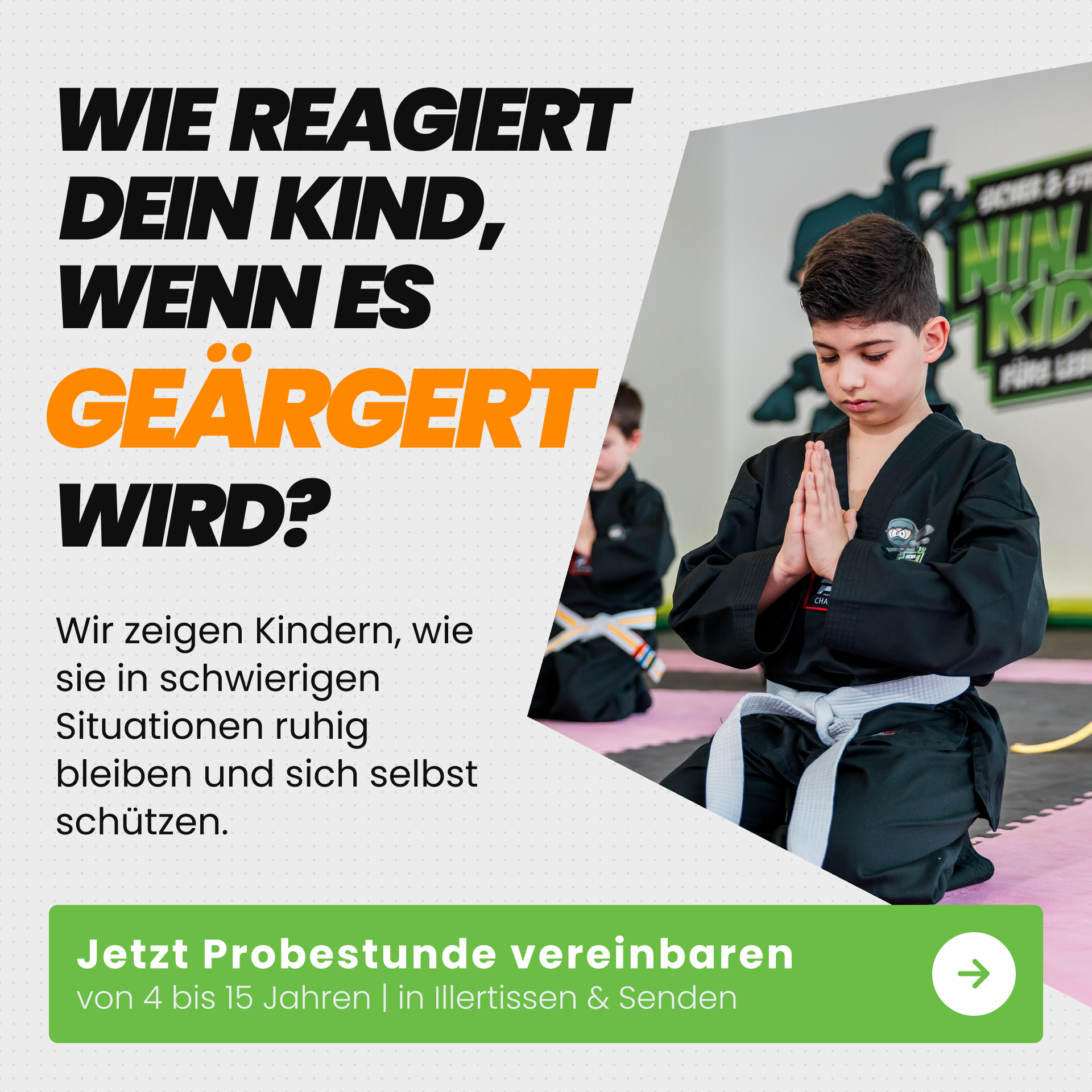 NINJA KIDS Sicher & Stark fürs Leben Facebook ad from May 21, 2026