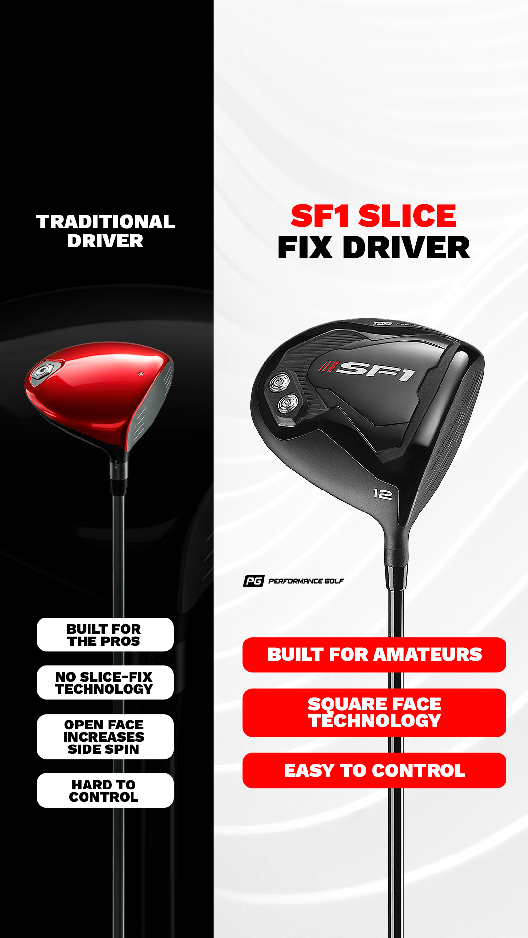 Performance Golf Facebook ad