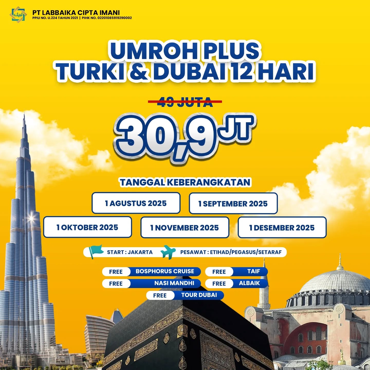 Labbaika Travel Facebook ad: Umroh sekaligus menjelajahi dua destinasi memukau, Turki…