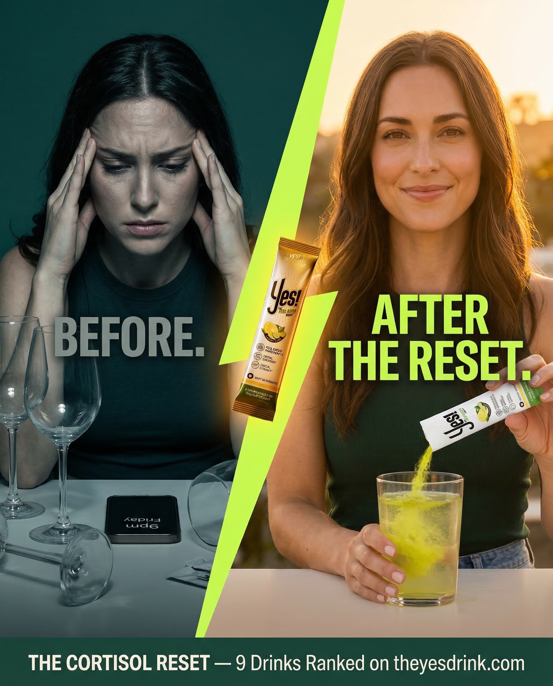 The Yes Drink Facebook ad: The Drink That Actually Shifts Your Mood