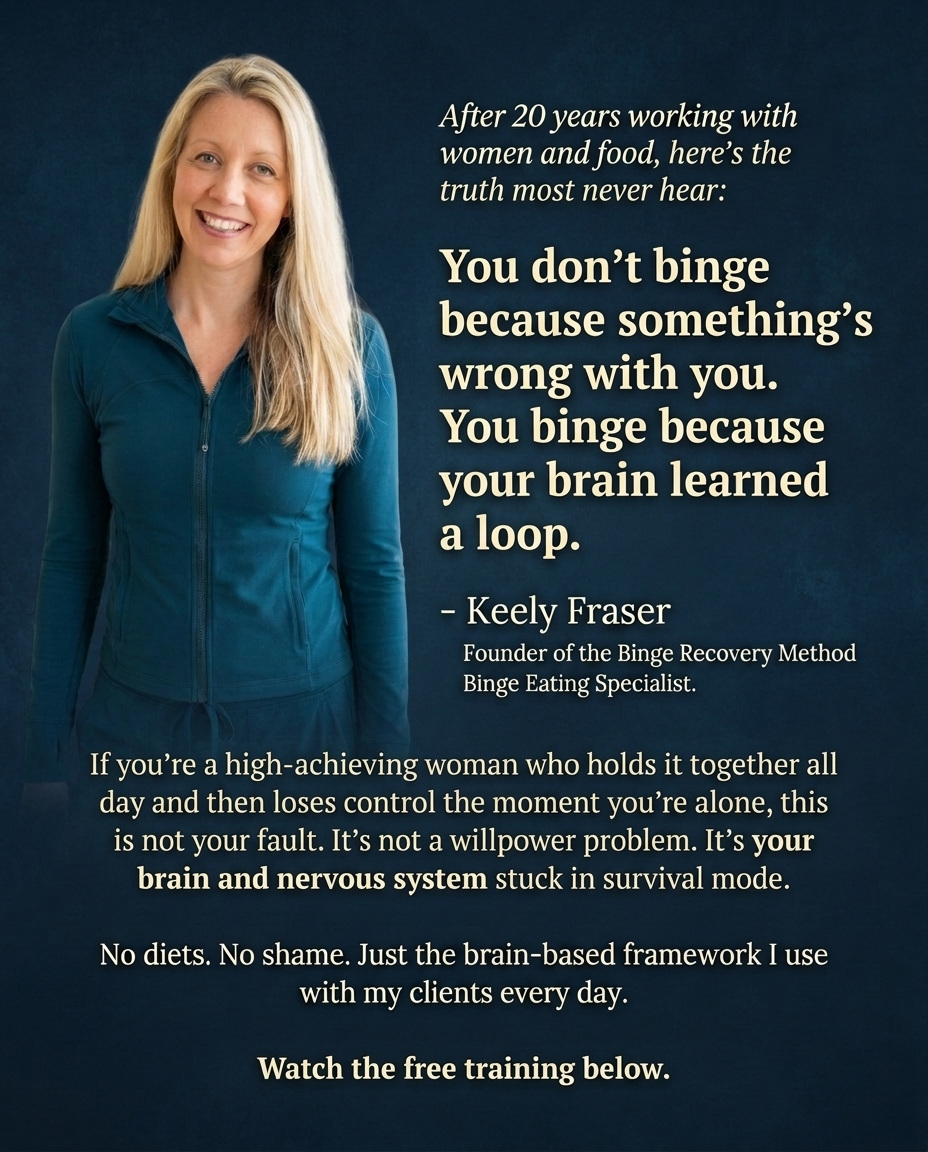 Nutrition Expert Facebook ad: You binge because your brain learned a loop.