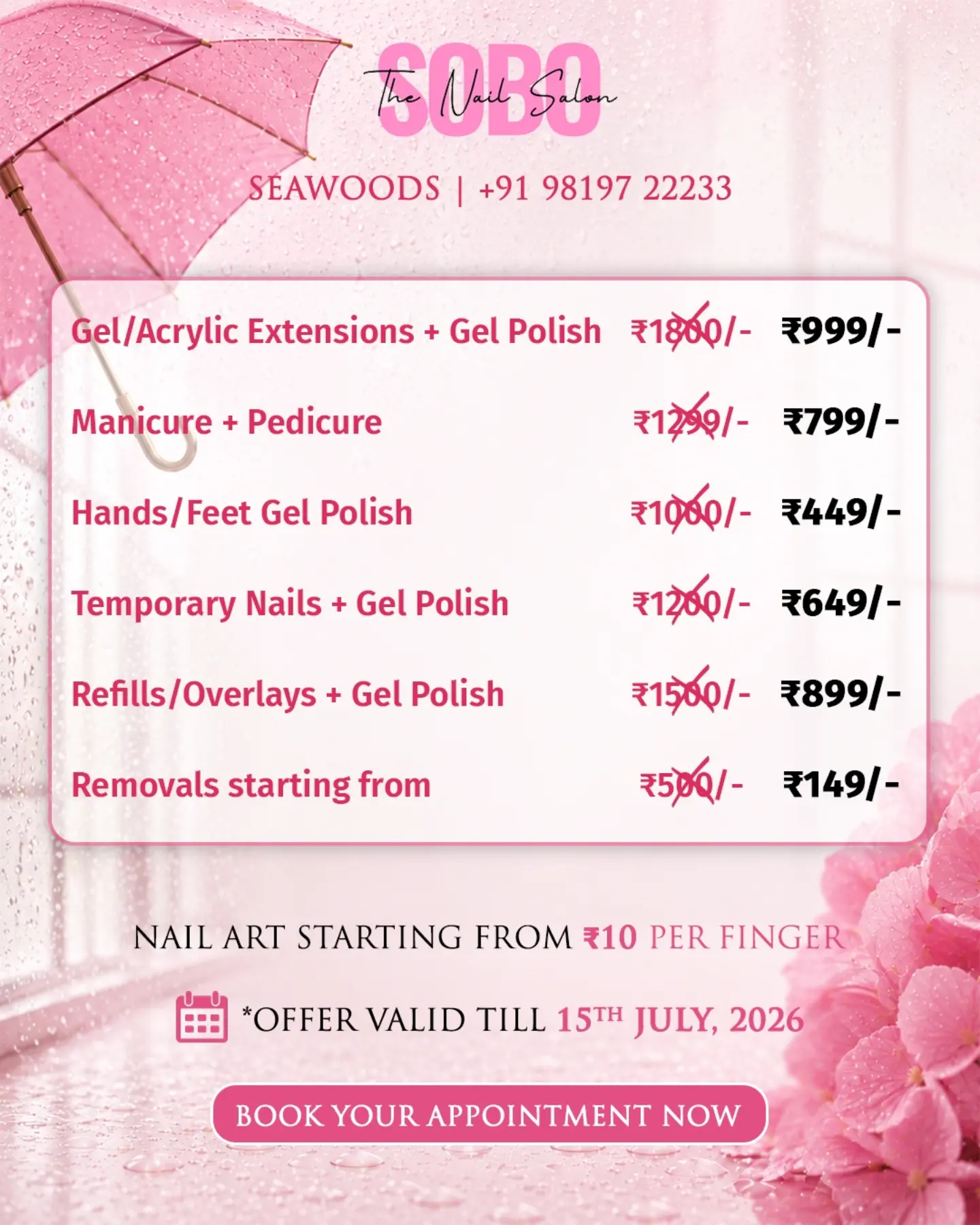 thesobonailsalon.seawoods Facebook ad: This monsoon, wrap your nails in beauty that…
