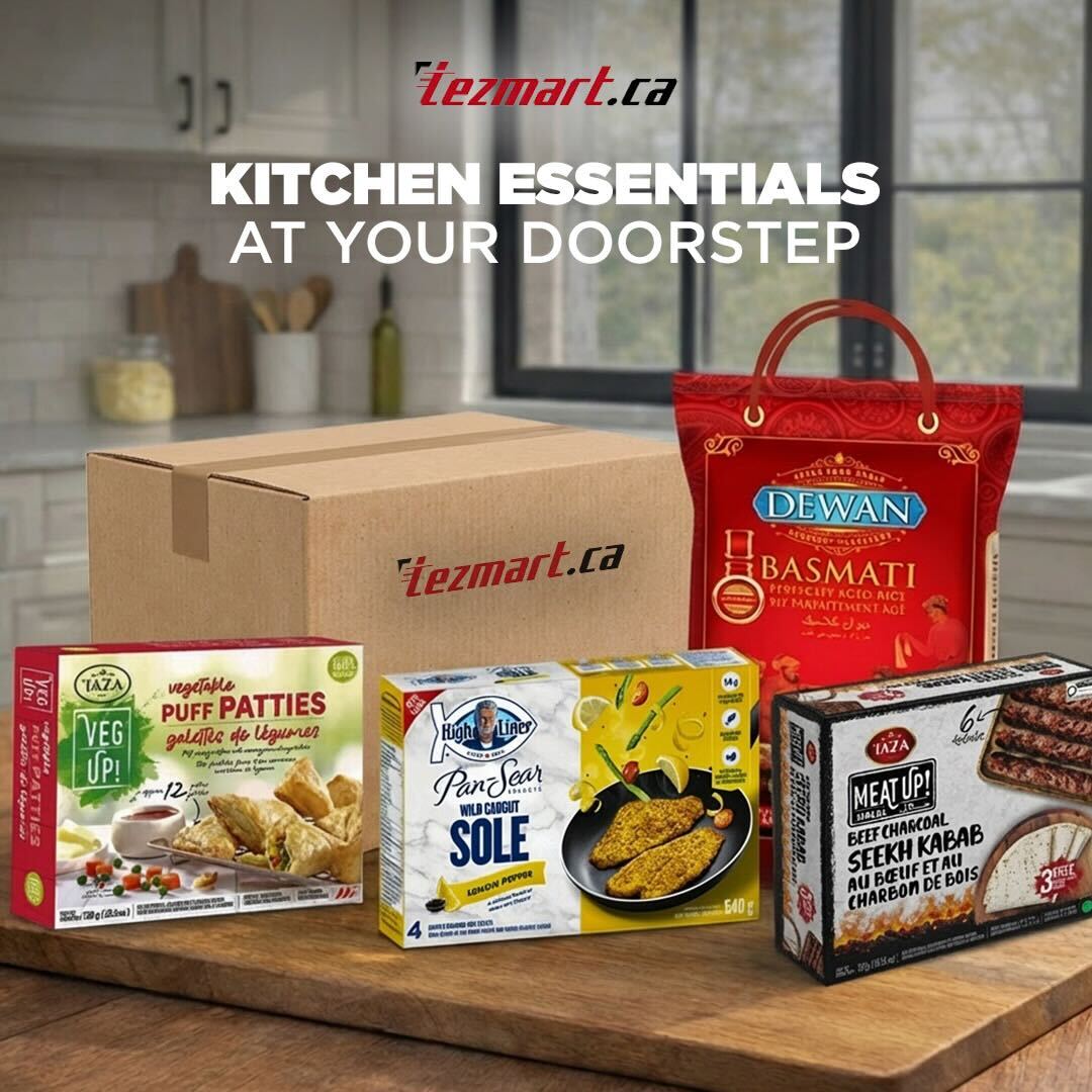 Tezmart Facebook ad: Skip the Last-Minute Grocery Runs