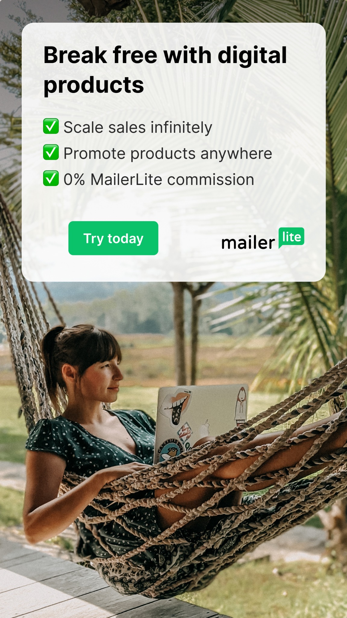 MailerLite Facebook ad