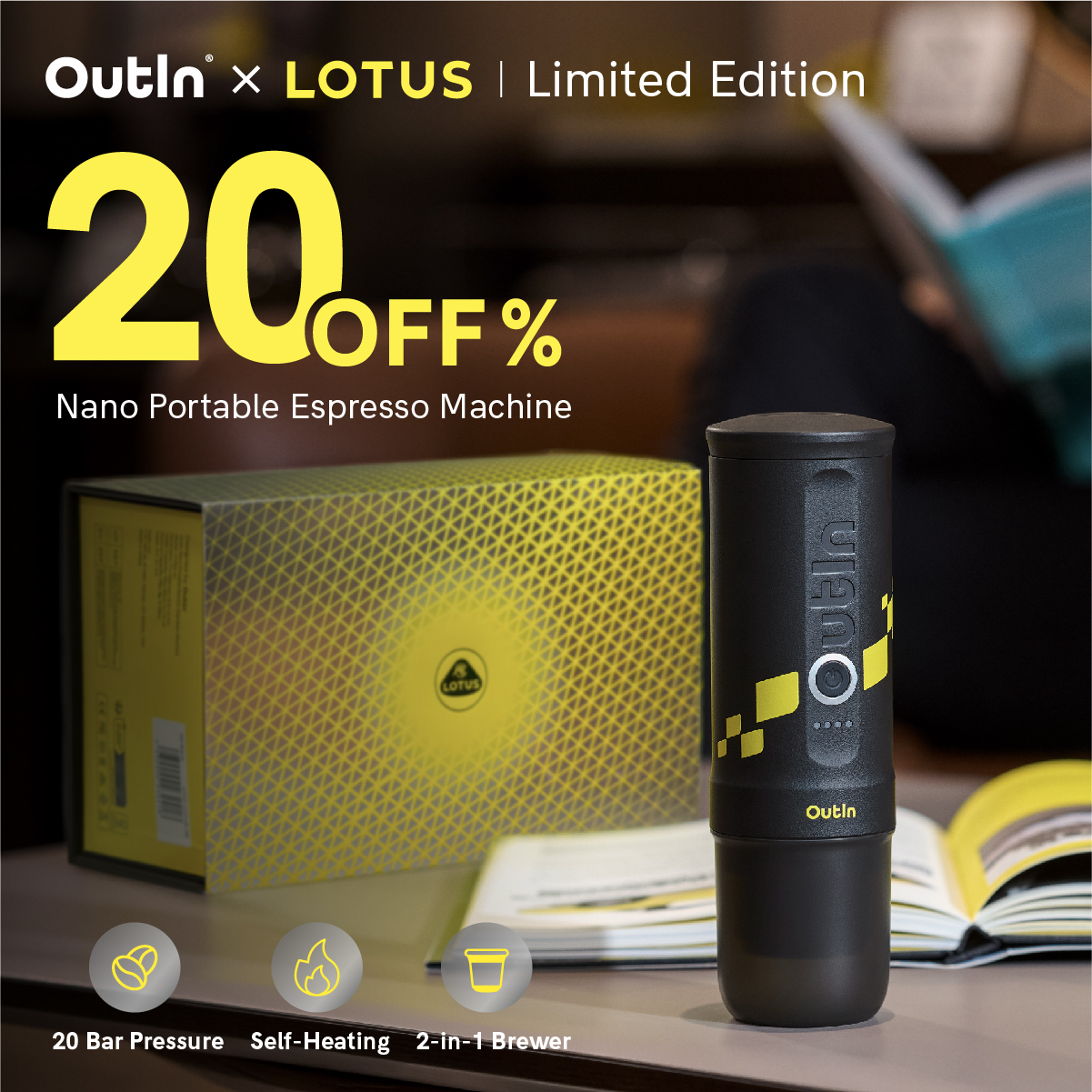 Outin Portable Electric Espresso Machine Facebook ad
