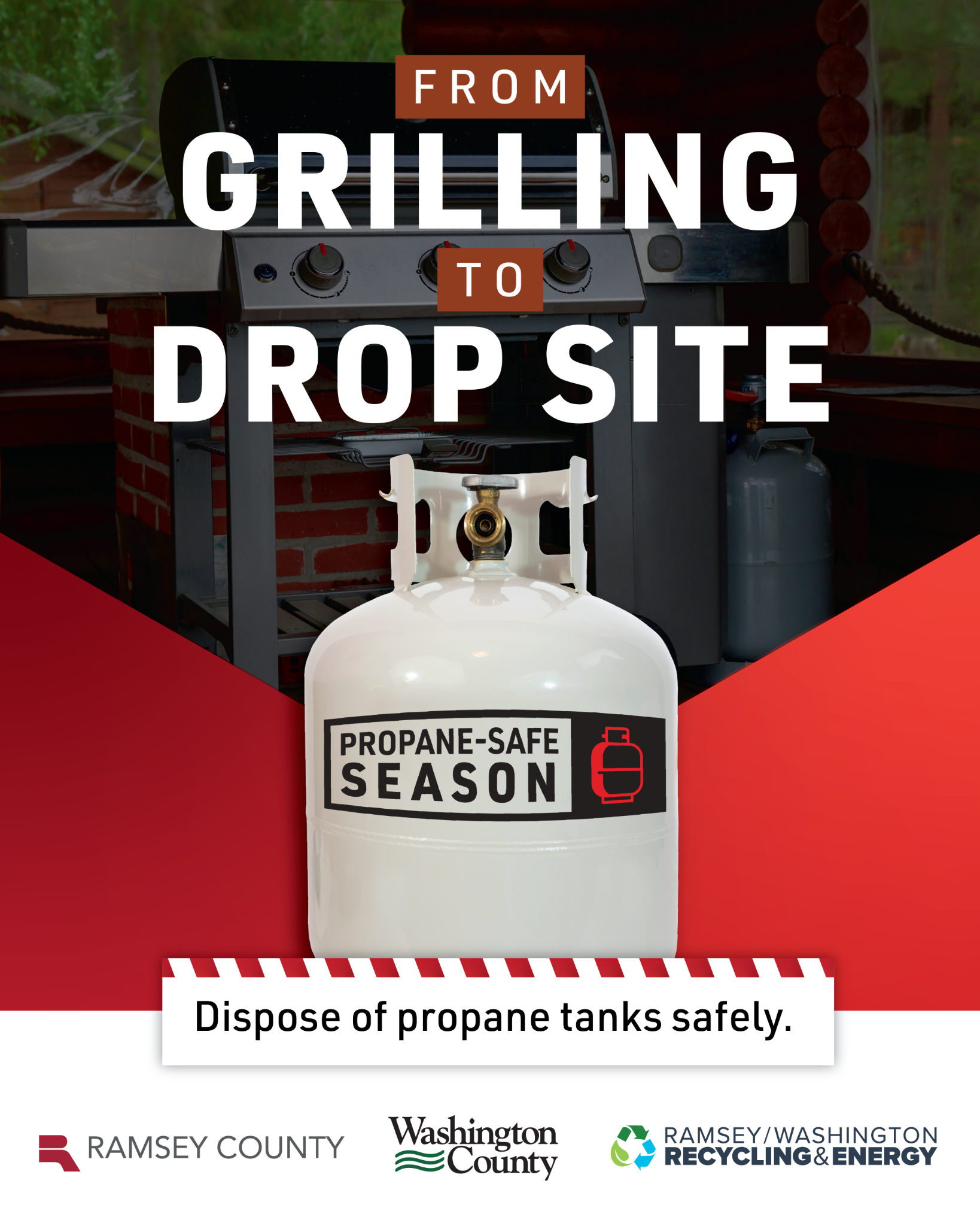 Ramsey/Washington Recycling & Energy Facebook ad: Find a drop-off site