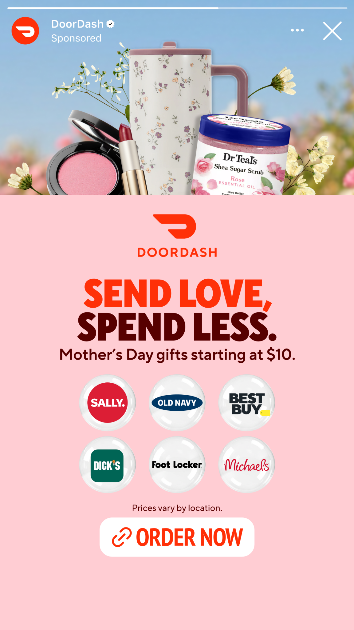 DoorDash Facebook ad