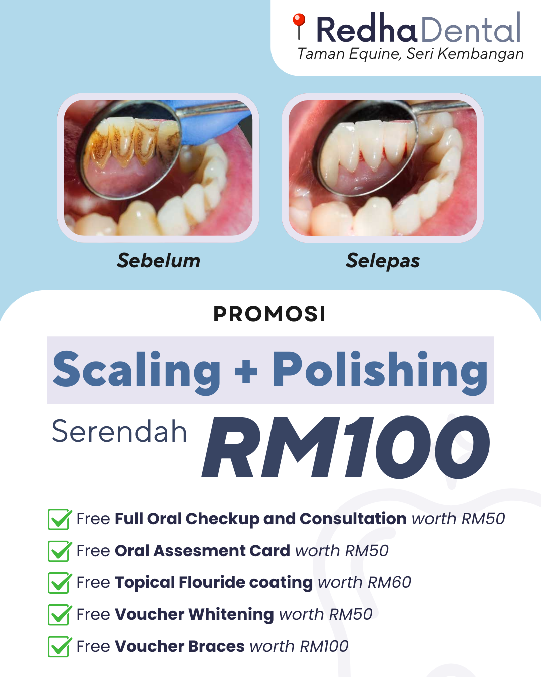 Klinik Pergigian Redha/Redha Dental Surgery Facebook ad