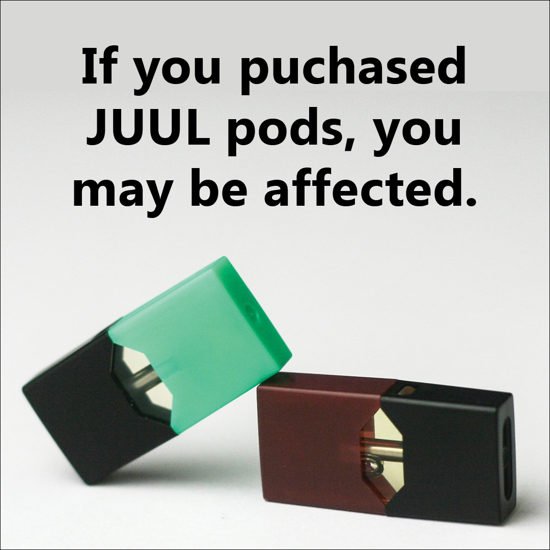 Legal Notice Facebook ad: JUUL Pods Class Action