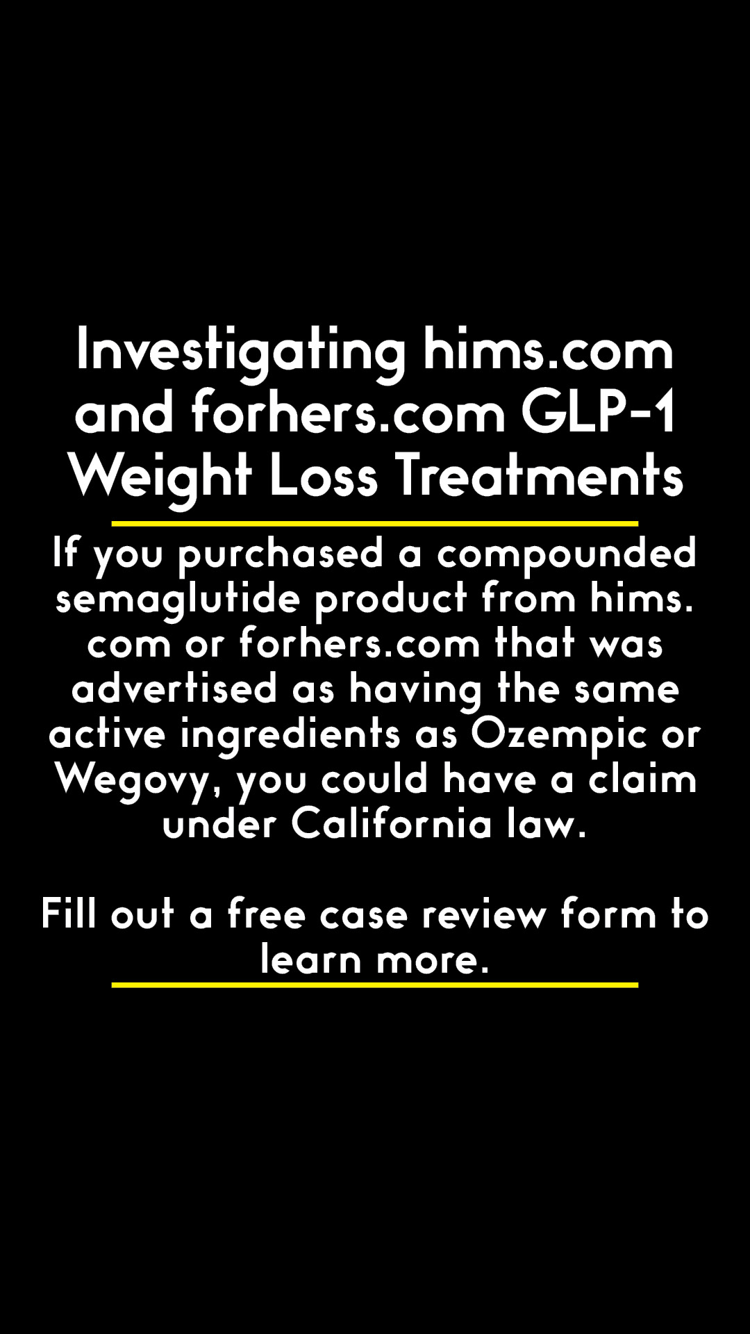 Zimmerman Reed Facebook ad