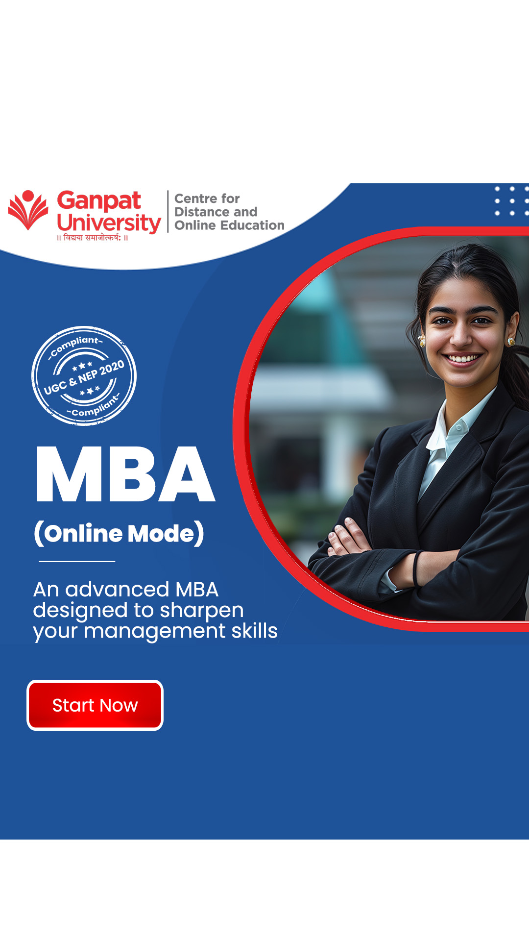 Ganpat University Online Facebook ad