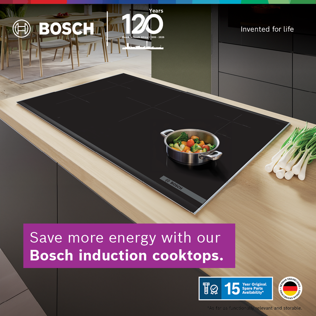 Bosch Home Facebook ad: Save more energy with our Bosch induction cooktops.