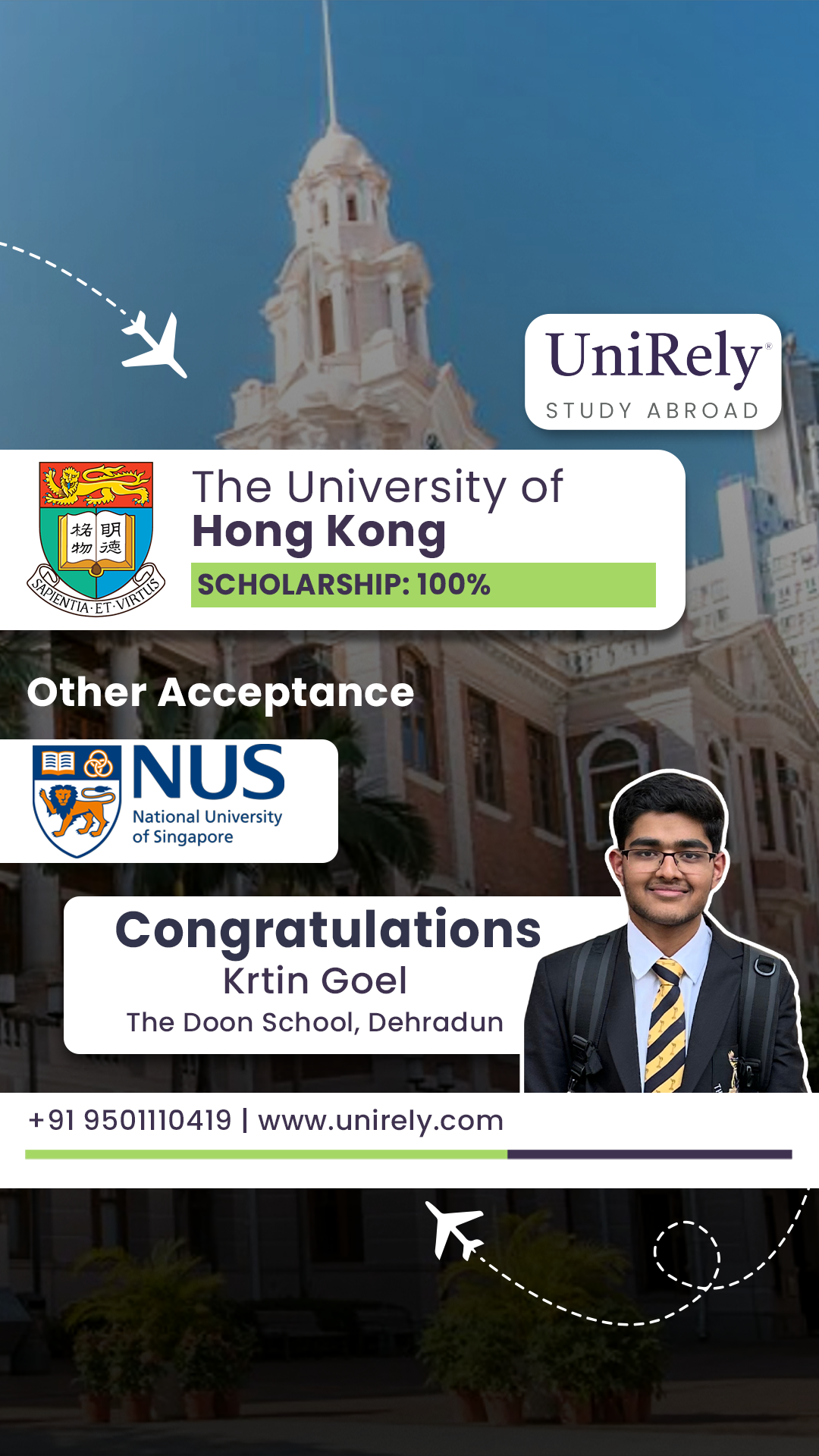 UniRely Study Abroad Facebook ad