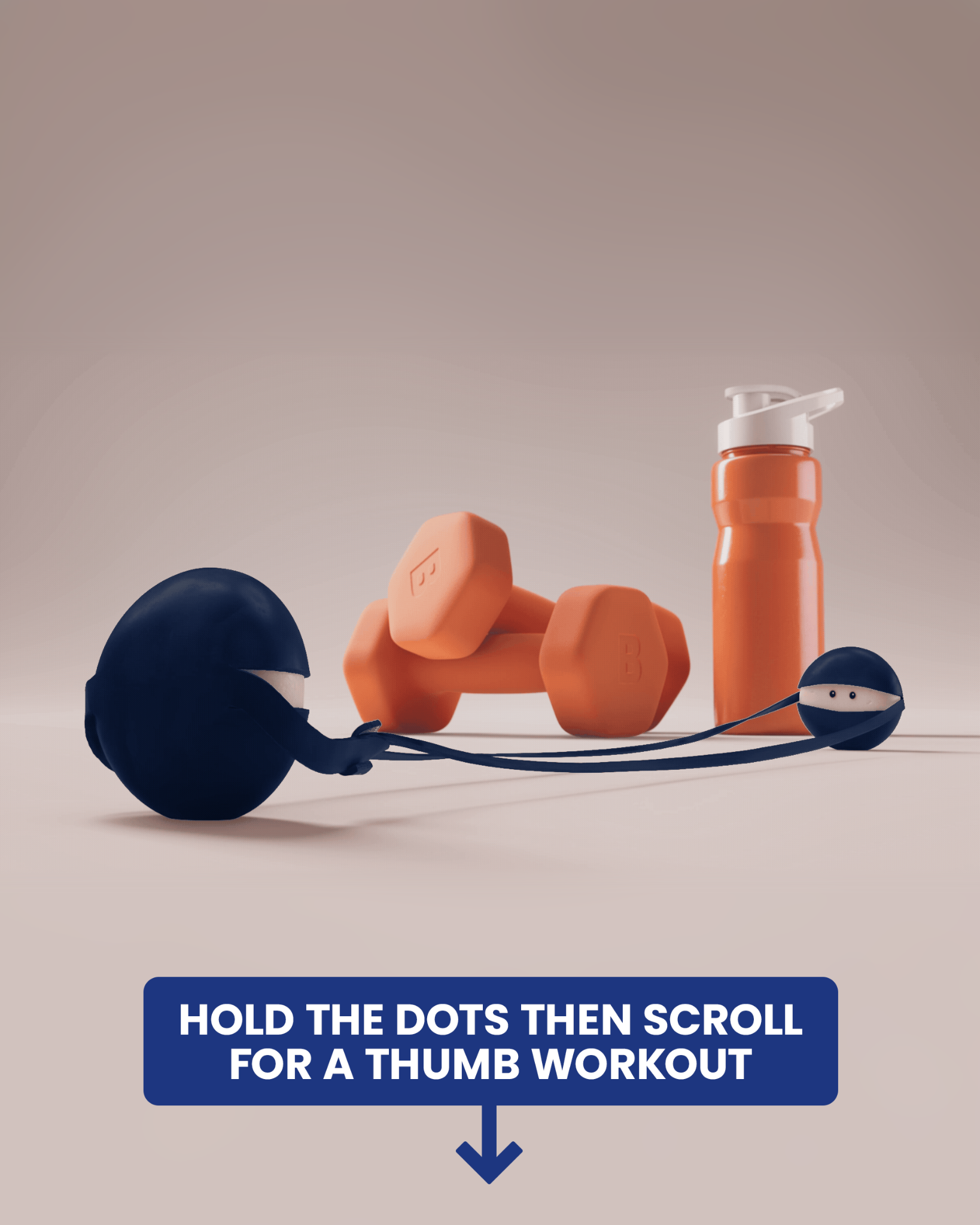 Babybel Facebook ad: First the thumb workout.